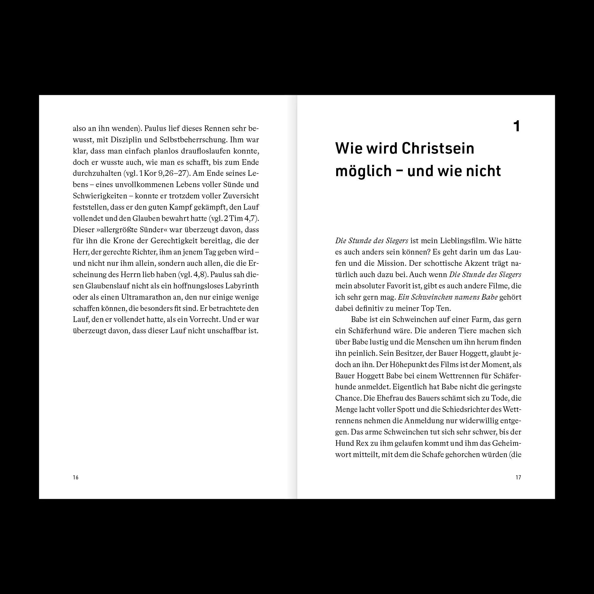 Beispielinhalt (Bild) Christsein schafft eh keiner