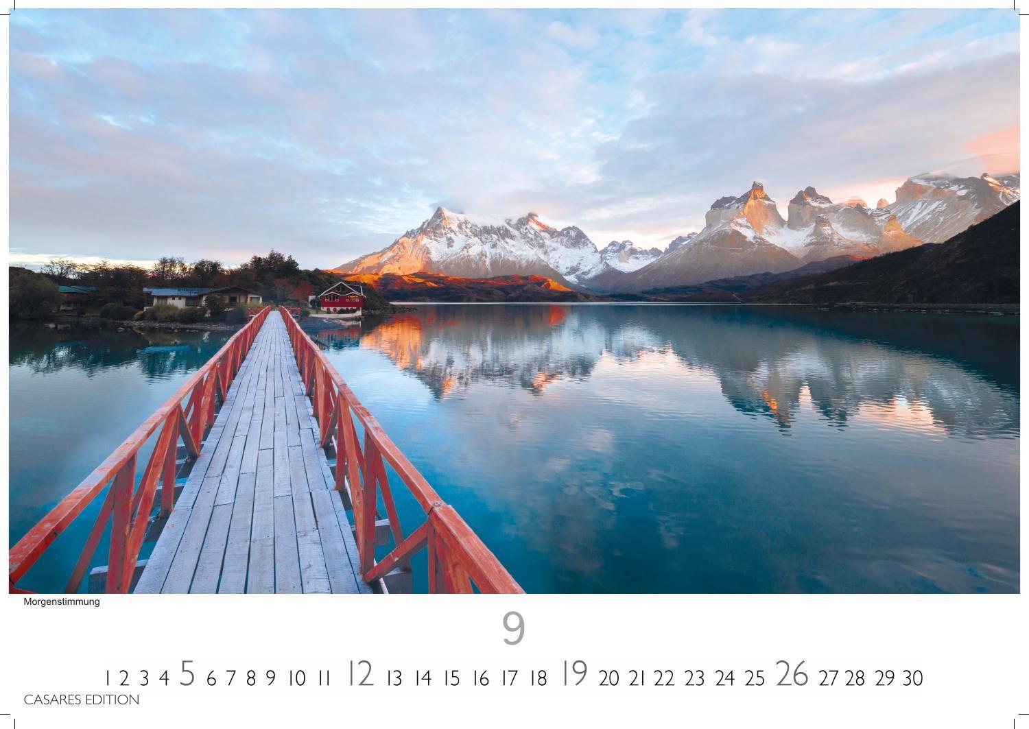 Beispielinhalt (Bild) Patagonien Kalender 2027 - Wandkalender | Fotokalender Südamerika 24x35cm - mit beeindruckenden Fotos von Gletschern, Bergen & Wildnis, ideal als Geschenk & Deko