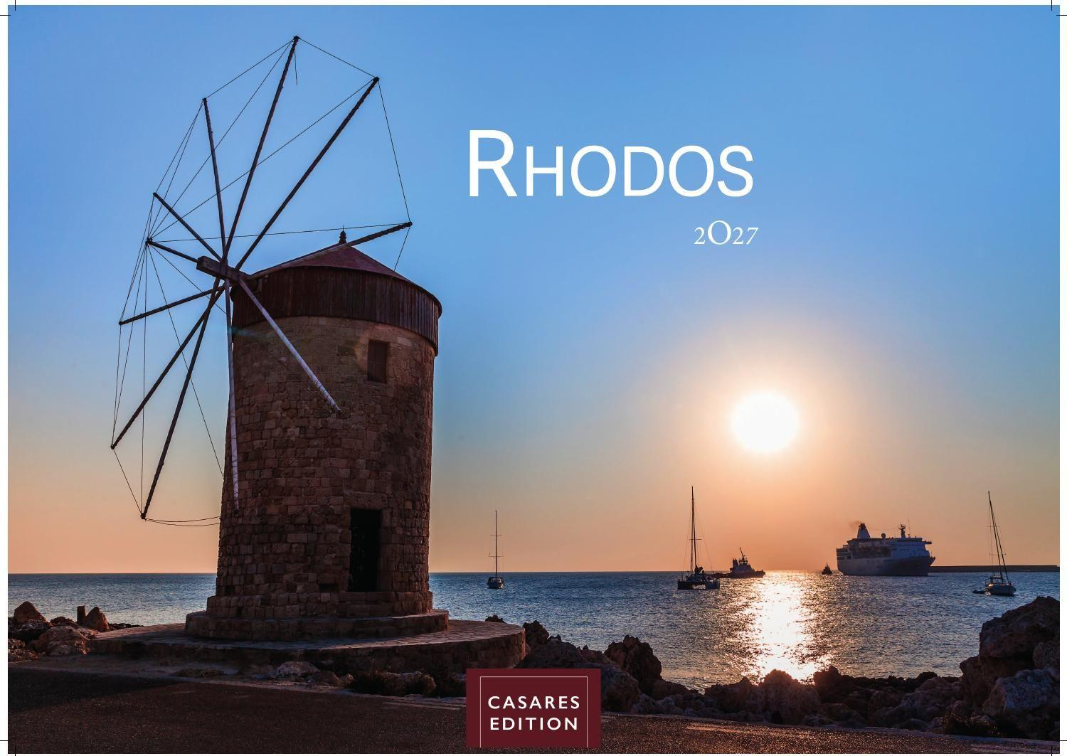 Vorderes Coverbild Rhodos Kalender 2027 - Wandkalender | Fotokalender Griechenland 24x35cm, Premium Qualität, Urlaub, Ferien, Reise & Lifestyle - Perfekt für Rodos Fans & Reisebegeisterte.