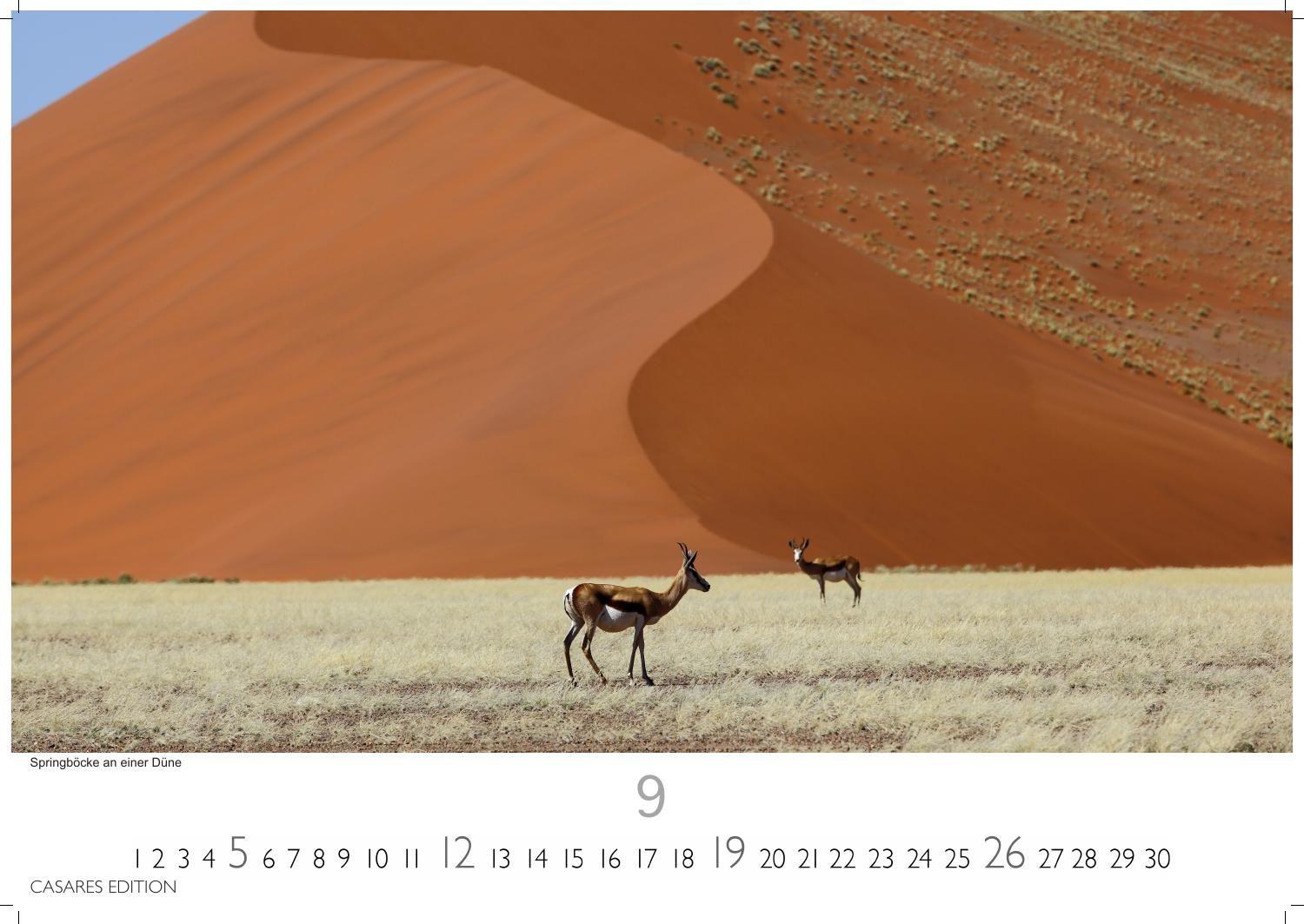 Beispielinhalt (Bild) Namibia Kalender 2027 - Wandkalender | Fotokalender Afrika 35x50 cm - . mit atemberaubenden Landschaftsfotos und der Tierwelt.