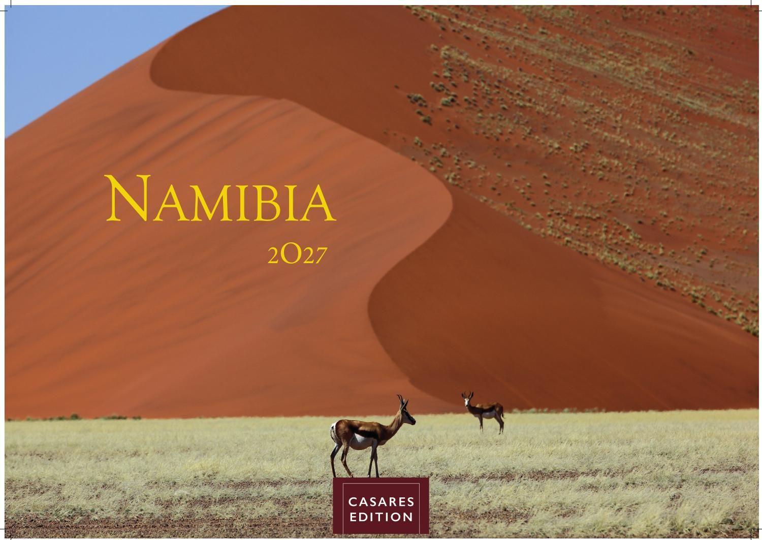Vorderes Coverbild Namibia Kalender 2027 - Wandkalender | Fotokalender Afrika 35x50 cm - . mit atemberaubenden Landschaftsfotos und der Tierwelt.