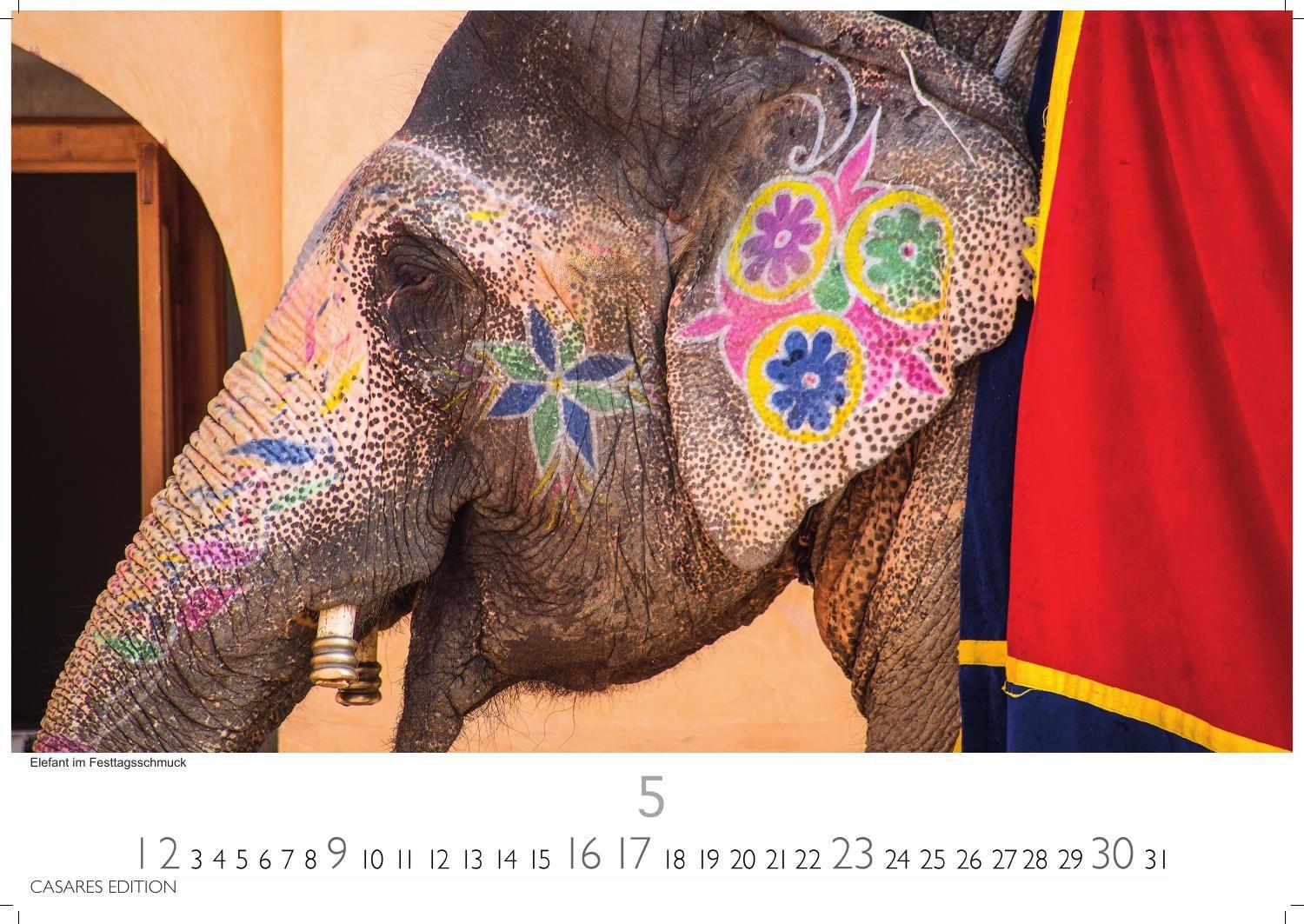 Beispielinhalt (Bild) Indien Kalender 2027 - Wandkalender | Fotokalender Asien 24x35cm - Entdecken Sie die vielfältige Kultur Indiens in 12 faszinierenden Fotos