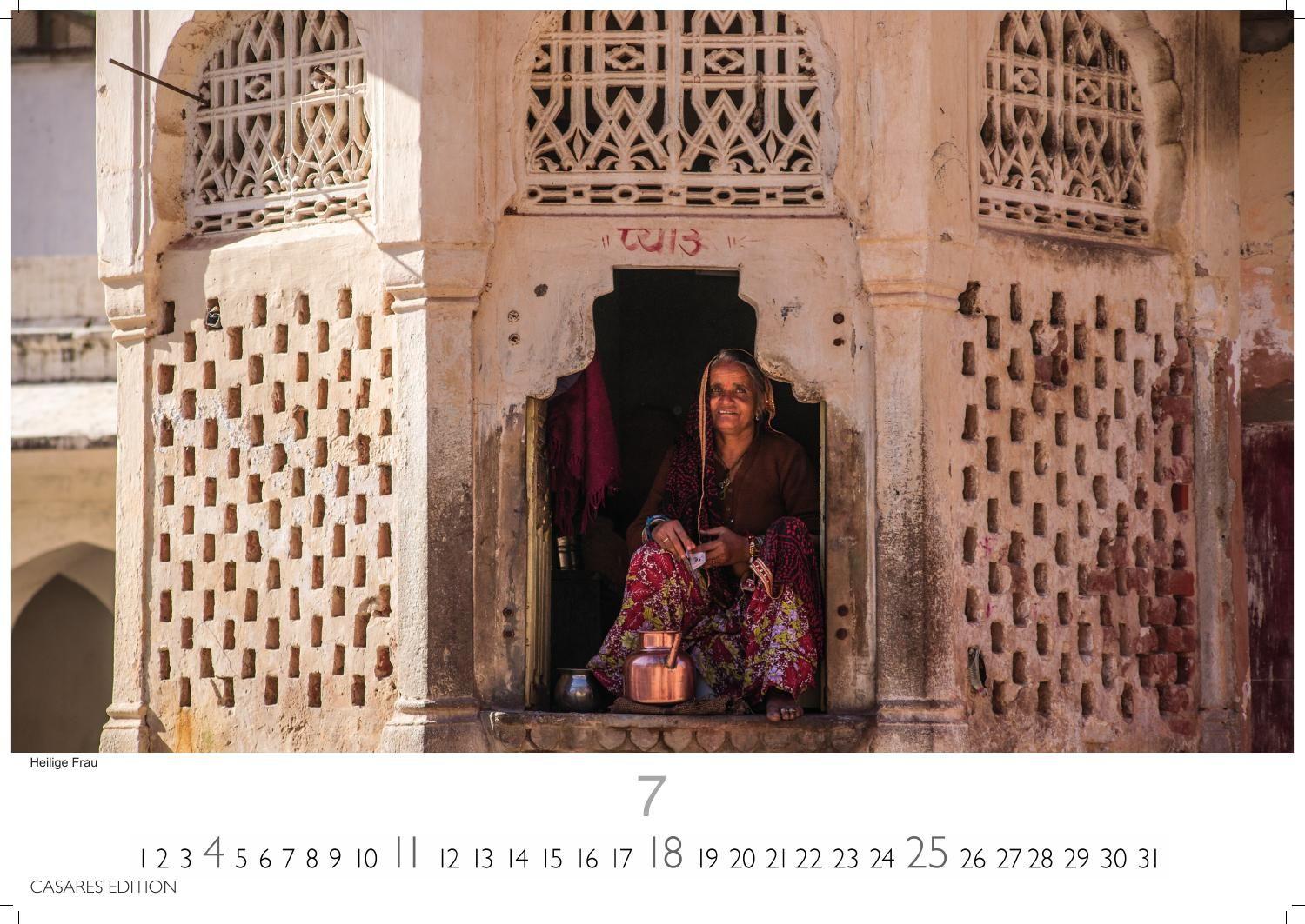 Beispielinhalt (Bild) Indien Kalender 2027 - Wandkalender | Fotokalender Asien 24x35cm - Entdecken Sie die vielfältige Kultur Indiens in 12 faszinierenden Fotos