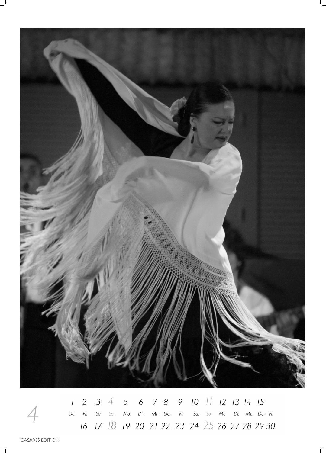 Beispielinhalt (Bild) Flamenco schwarz-weiss Kalender 2027 - Wandkalender | Fotokalender | Tanzkalender| Spanien 42x59cm - . mit eindrucksvollen Flamenco-Fotos, Tanz & Musik - Für Fans spanischer Kultur & Andalusien.