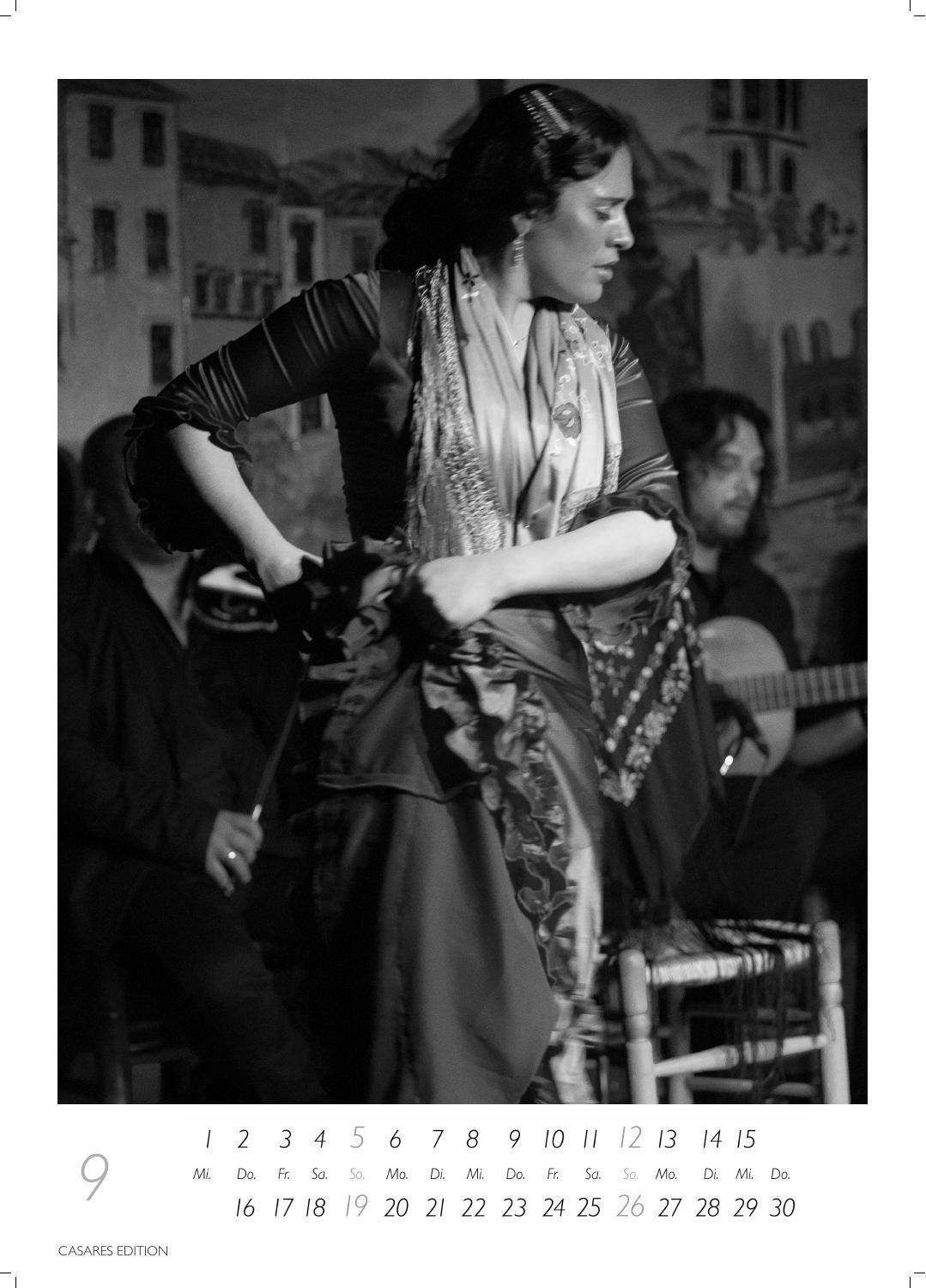 Beispielinhalt (Bild) Flamenco schwarz-weiss Kalender 2027 - Wandkalender | Fotokalender | Tanzkalender| Spanien 42x59cm - . mit eindrucksvollen Flamenco-Fotos, Tanz & Musik - Für Fans spanischer Kultur & Andalusien.