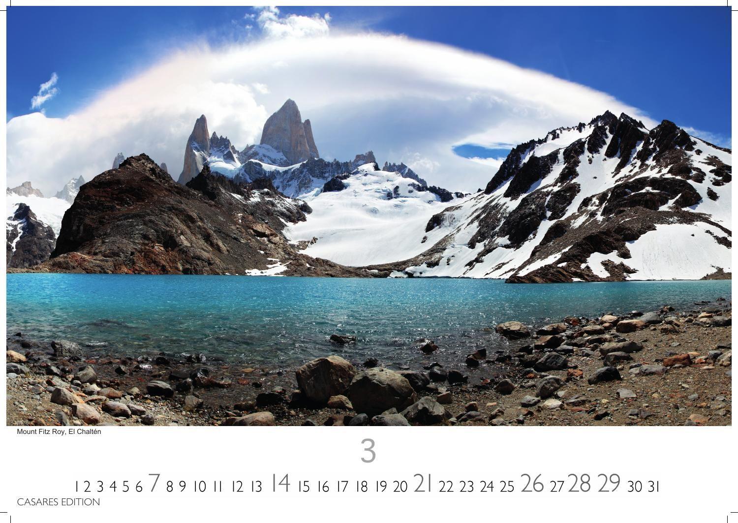 Beispielinhalt (Bild) Patagonien Kalender 2027 - Wandkalender | Fotokalender Südamerika 35x50cm - mit beeindruckenden Fotos von Gletschern, Bergen & Wildnis, ideal als Geschenk & Deko