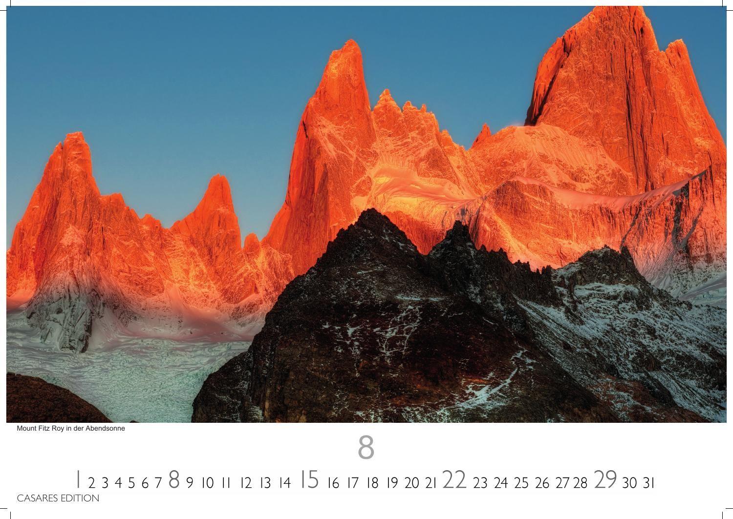 Beispielinhalt (Bild) Patagonien Kalender 2027 - Wandkalender | Fotokalender Südamerika 35x50cm - mit beeindruckenden Fotos von Gletschern, Bergen & Wildnis, ideal als Geschenk & Deko