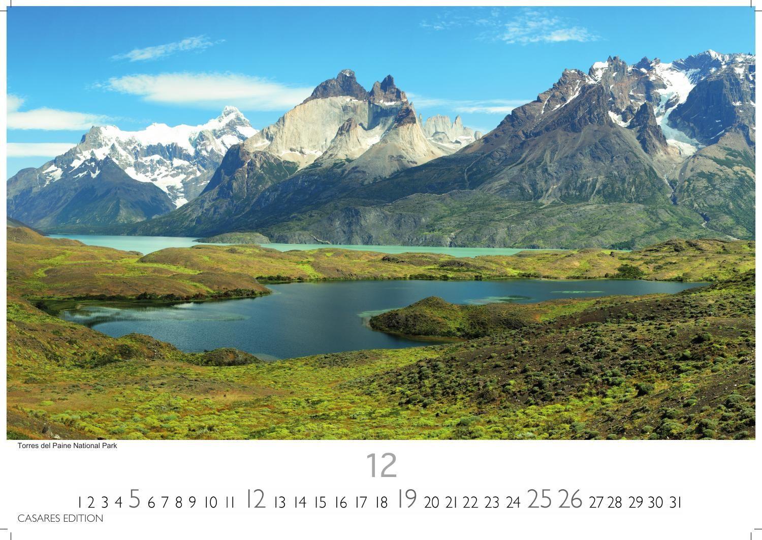 Beispielinhalt (Bild) Patagonien Kalender 2027 - Wandkalender | Fotokalender Südamerika 35x50cm - mit beeindruckenden Fotos von Gletschern, Bergen & Wildnis, ideal als Geschenk & Deko
