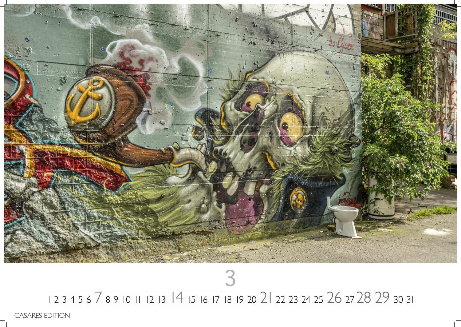 Beispielinhalt (Bild) Berlin Street Art Kalender 2027 - Wandkalender | Fotokalender Deutschland 24x35cm - Vielfalt und Kreativität der urbanen Kunst