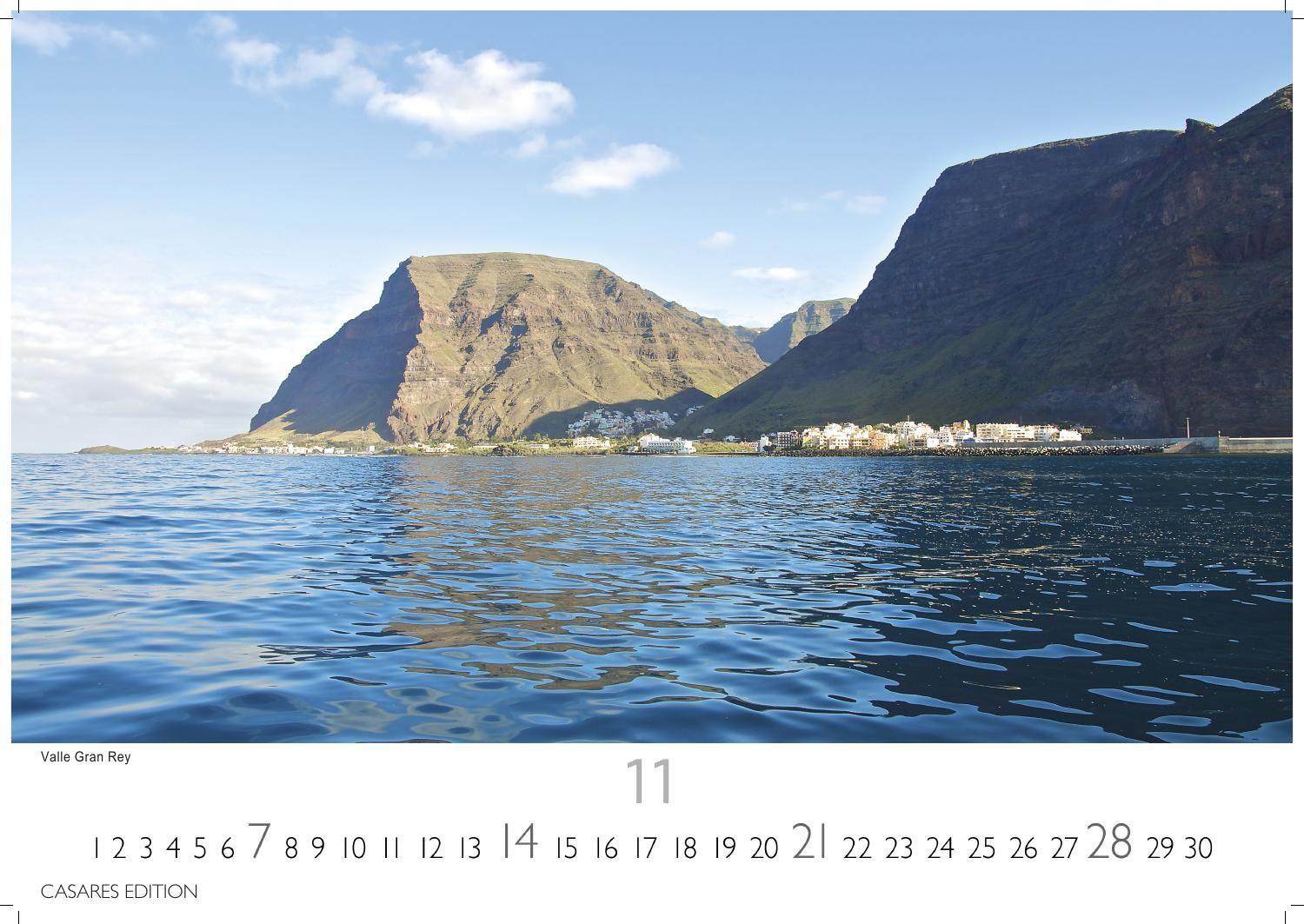 Beispielinhalt (Bild) La Gomera Kalender 2027 - Wandkalender | Fotokalender Spanien 24x35 cm - Atemberaubender . mit den schönsten Motiven der Kanareninsel