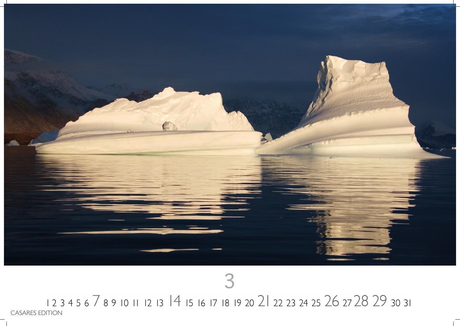 Beispielinhalt (Bild) Arctic Landscape Kalender 2027 - Wandkalender | Fotokalender Naturkalender 35x50cm Grosses Format - 12 faszinierende Fotos von arktische Landschaften | Polarlandschaften