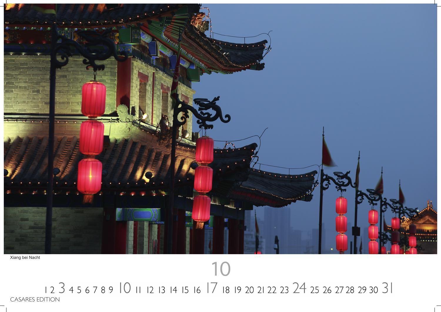Beispielinhalt (Bild) China Kalender 2027 - Wandkalender | Fotokalender Asien 24x35cm - Wundervolle Landschaften | Tradition und Moderne in 12 faszinierenden Fotos ,Perfekt für China-Liebhaber