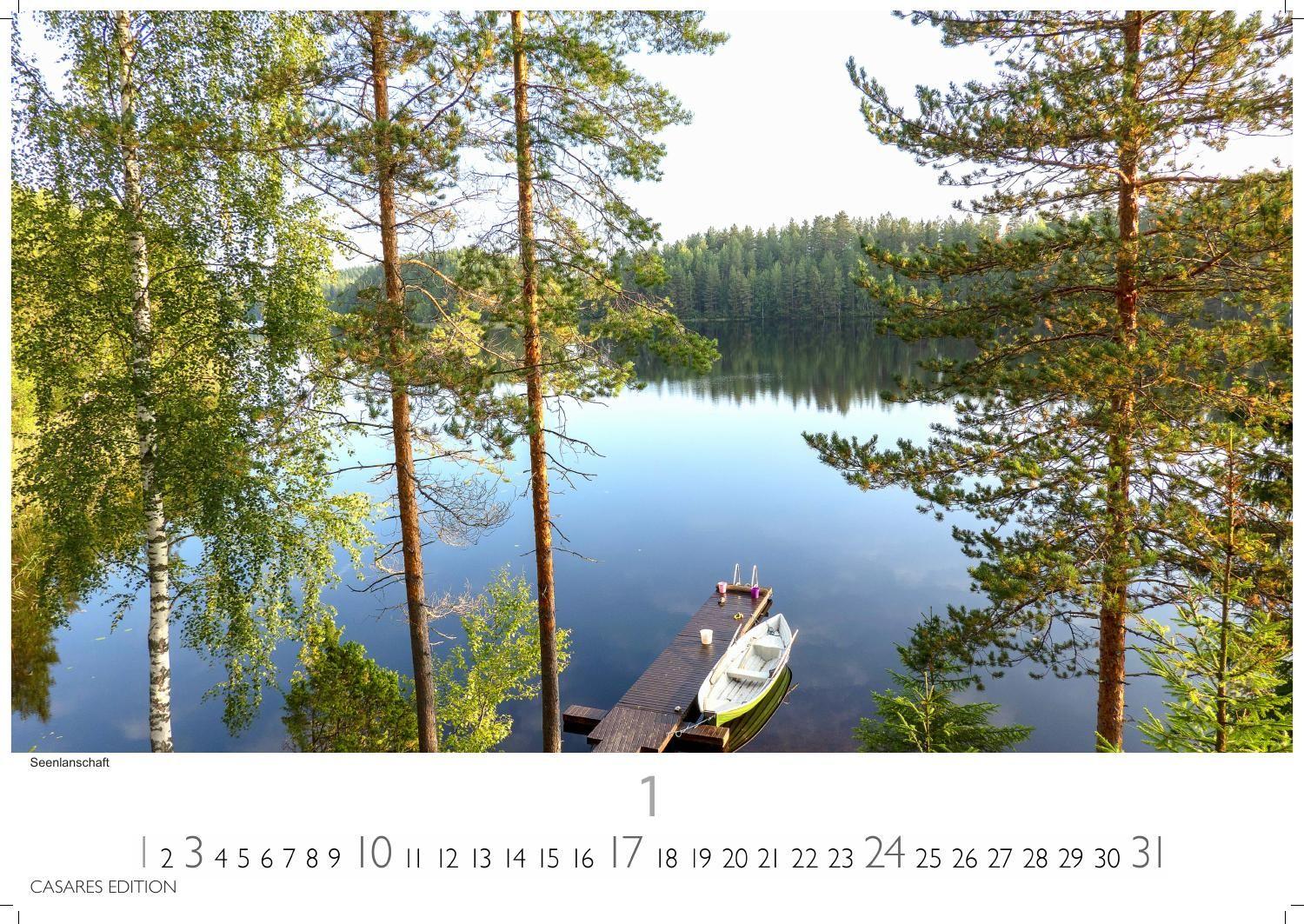 Beispielinhalt (Bild) Finnland Kalender 2027 - Wandkalender | Fotokalender Nordeuropa 35x50cm Grosses Format - mit beeindruckenden Naturaufnahmen aus Finnland