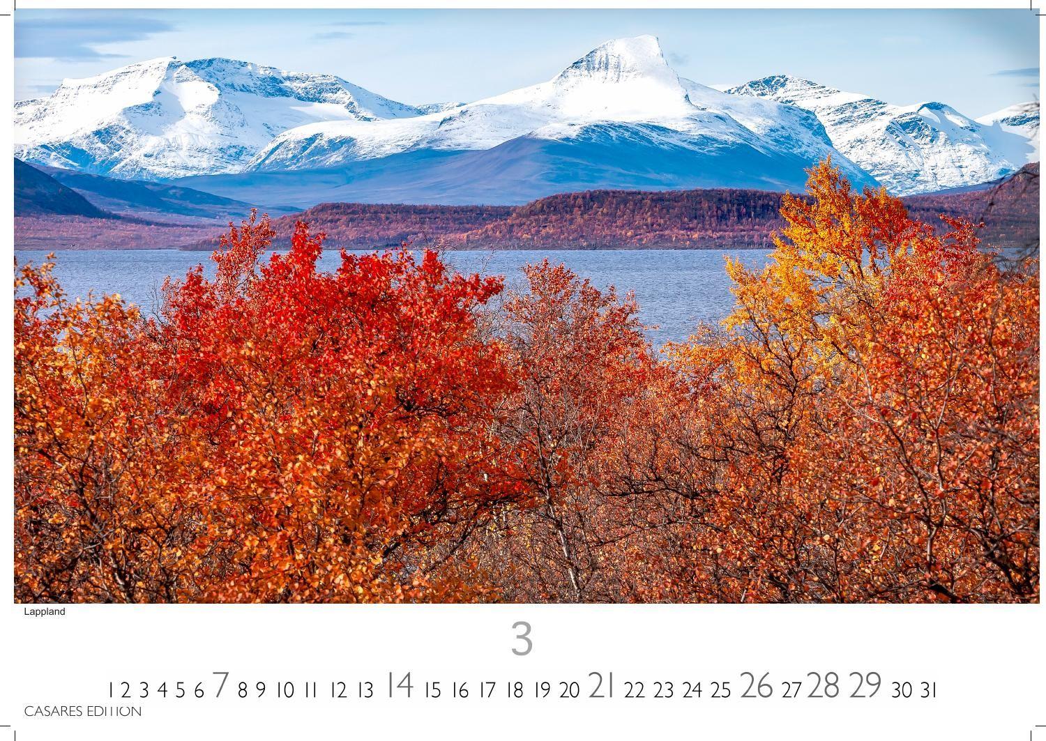 Beispielinhalt (Bild) Finnland Kalender 2027 - Wandkalender | Fotokalender Nordeuropa 35x50cm Grosses Format - mit beeindruckenden Naturaufnahmen aus Finnland