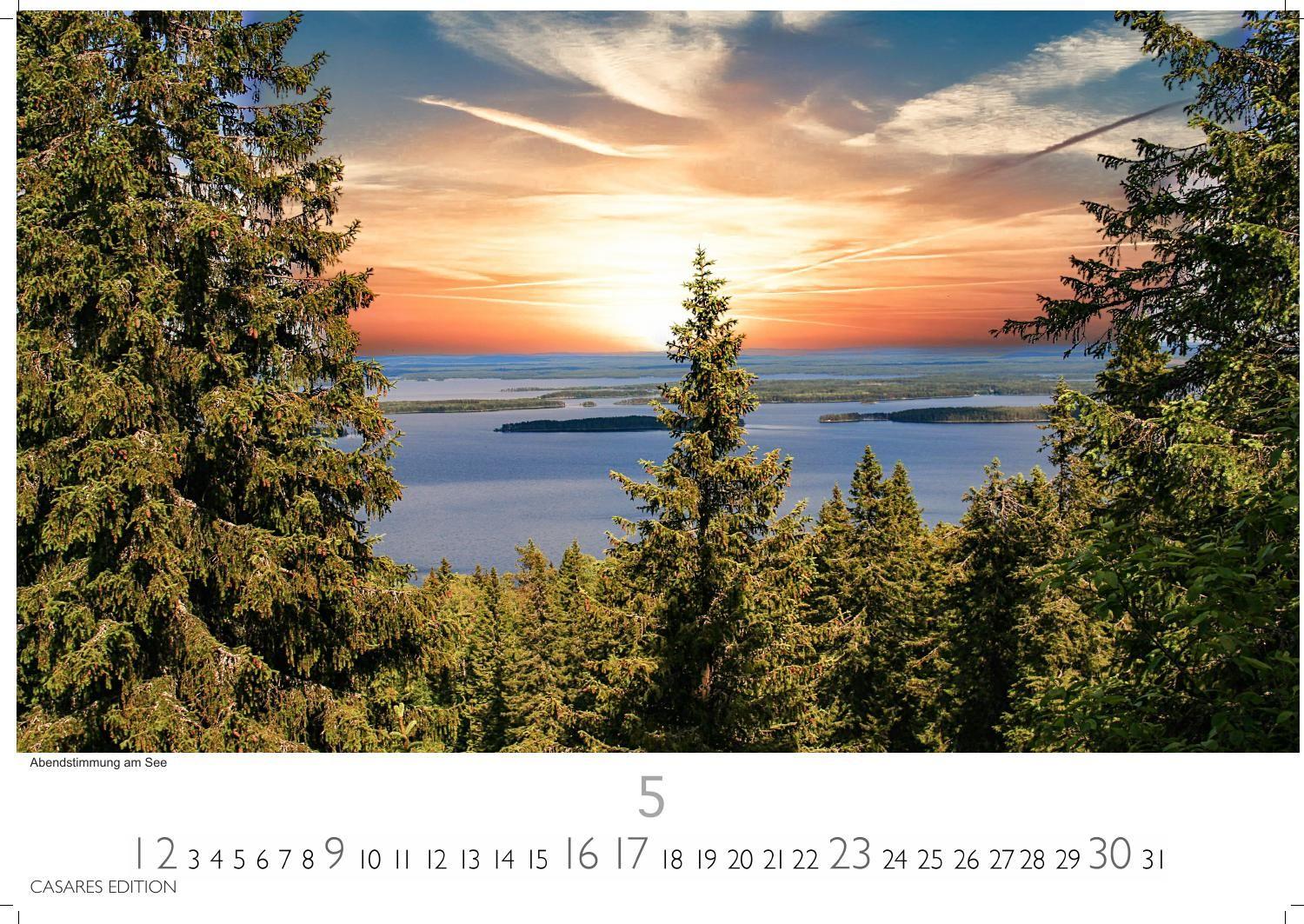 Beispielinhalt (Bild) Finnland Kalender 2027 - Wandkalender | Fotokalender Nordeuropa 35x50cm Grosses Format - mit beeindruckenden Naturaufnahmen aus Finnland