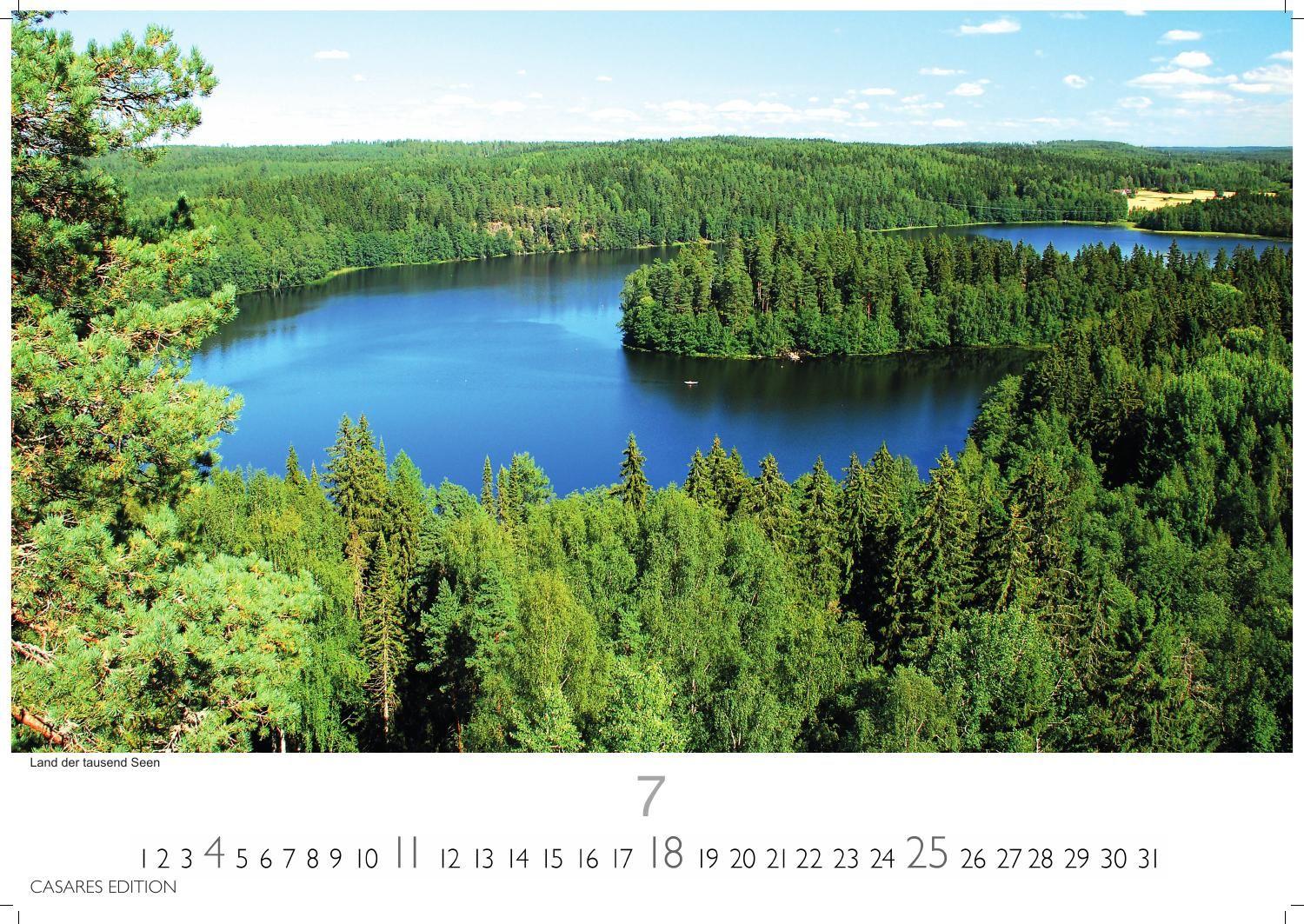 Beispielinhalt (Bild) Finnland Kalender 2027 - Wandkalender | Fotokalender Nordeuropa 35x50cm Grosses Format - mit beeindruckenden Naturaufnahmen aus Finnland