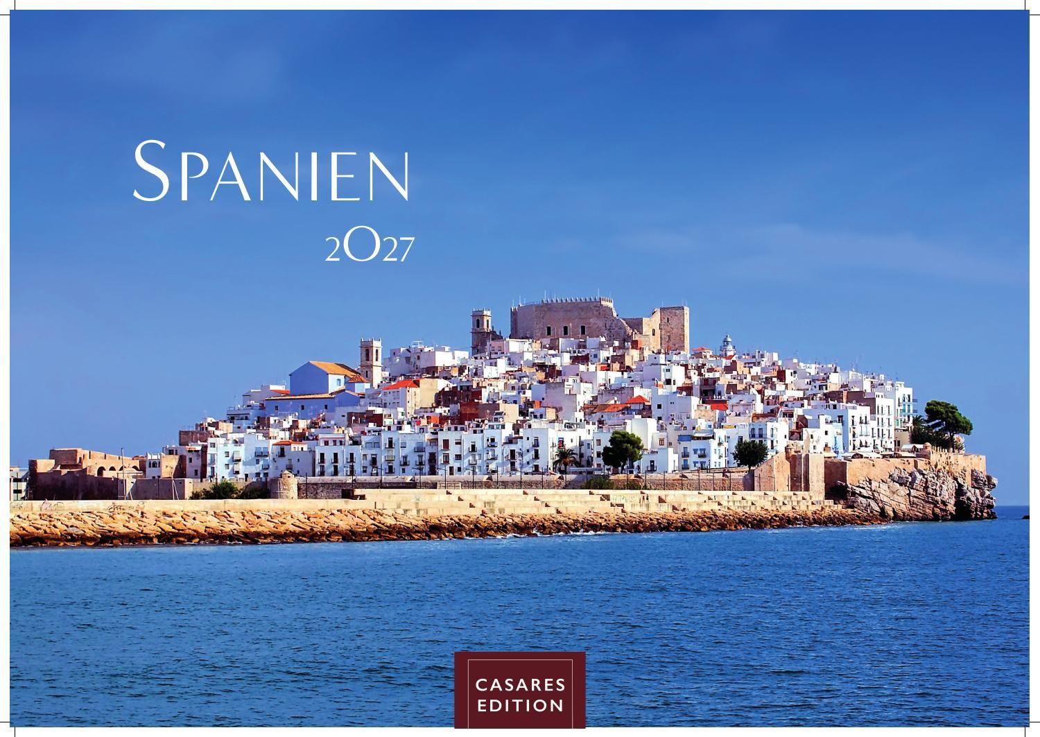 Vorderes Coverbild Spanien Kalender 2027 - Wandkalender | Fotokalender Spanien 35x50 cm- Premium . mit 12 faszinierenden Fotos