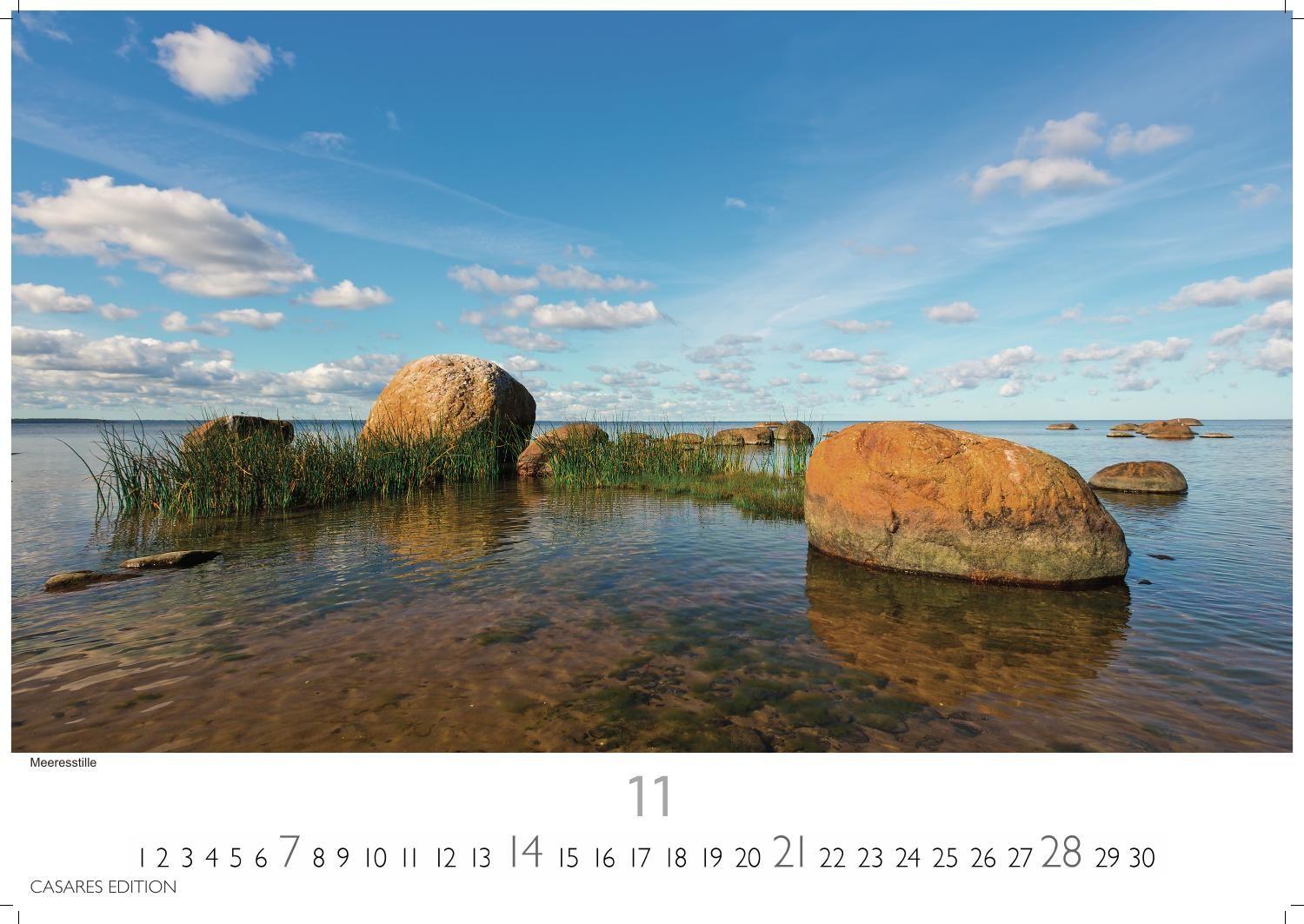 Beispielinhalt (Bild) Ostseeküste Kalender 2027 - Wandkalender | Fotokalender Deutschland 35x50cm |mit maritimen Fotomotiven - Strände, Leuchttürme, Küstenlandschaften im Jahreslauf