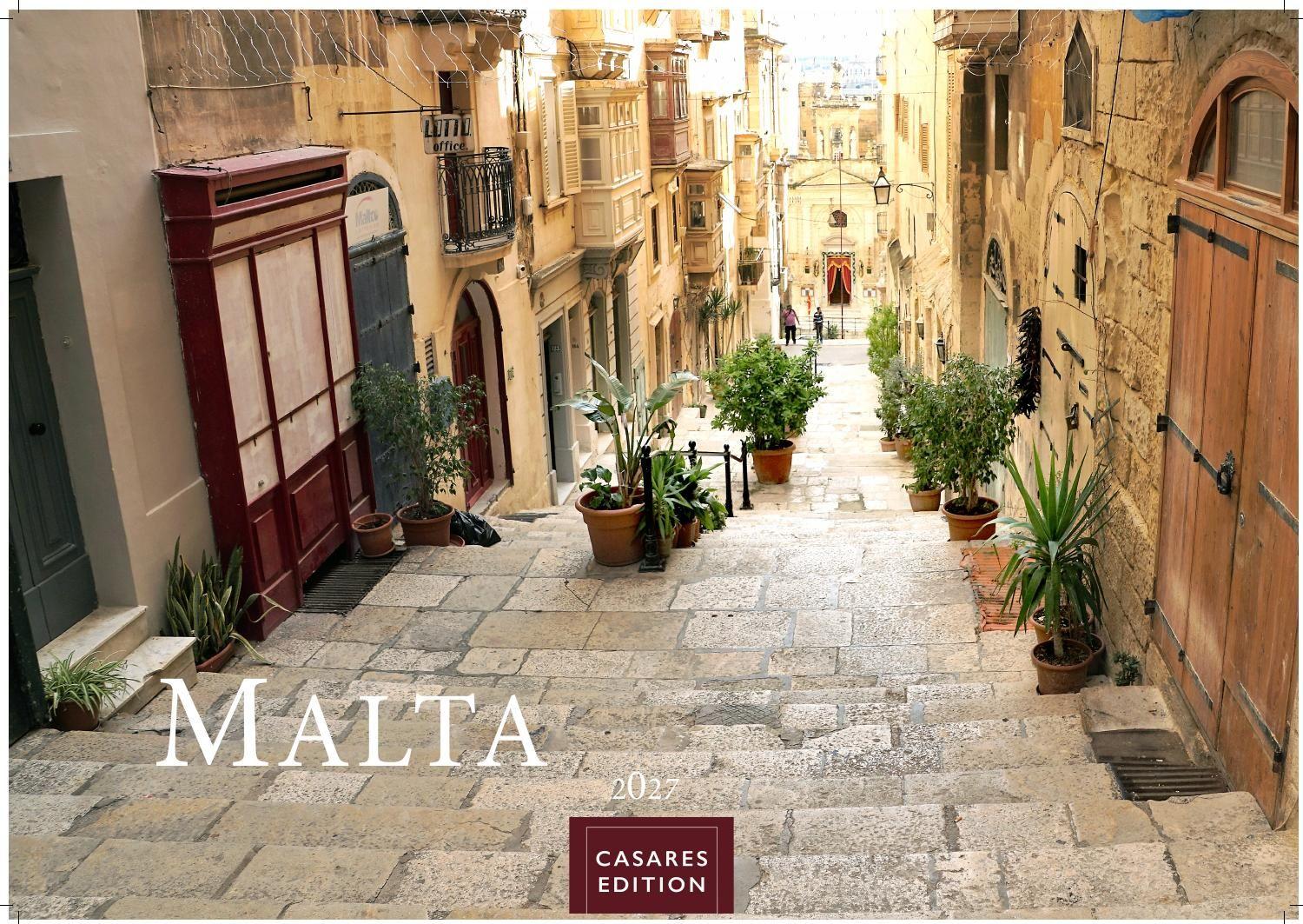 Vorderes Coverbild Malta Kalender 2027 - Wandkalender | Fotokalender Südeuropa 35x50cm - Hochwertiger . mit atemberaubenden Fotos von Malta - ideal für Liebhaber der Insel und Reiseliebhaber.