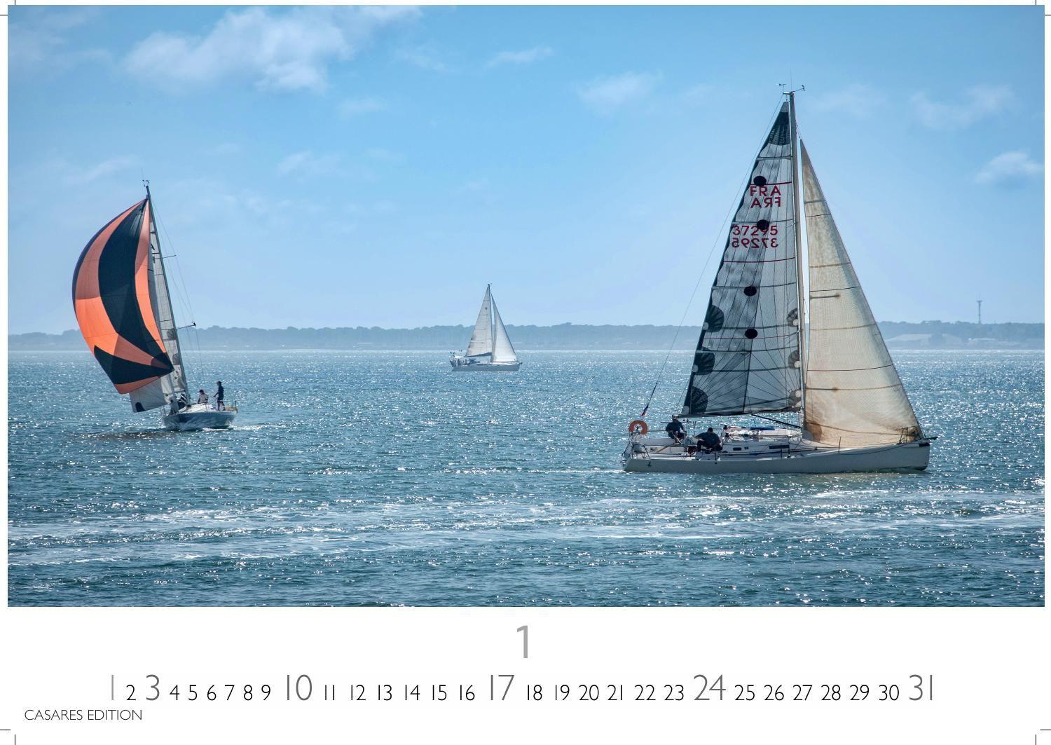 Beispielinhalt (Bild) Segeln Kalender 2027 - Wandkalender | Fotokalender | Segelkalender Kalender für Segelliebhaber, Sportkalender 35x50cm