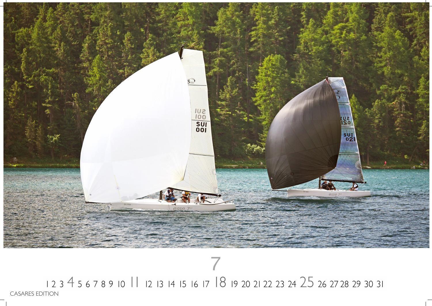Beispielinhalt (Bild) Segeln Kalender 2027 - Wandkalender | Fotokalender | Segelkalender Kalender für Segelliebhaber, Sportkalender 35x50cm