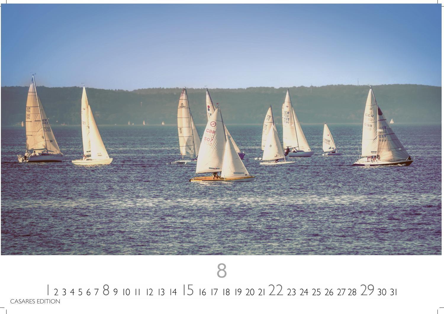 Beispielinhalt (Bild) Segeln Kalender 2027 - Wandkalender | Fotokalender | Segelkalender Kalender für Segelliebhaber, Sportkalender 35x50cm