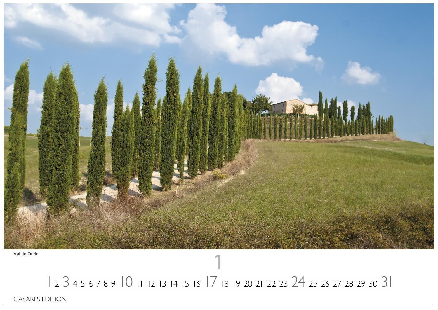 Beispielinhalt (Bild) Toskana Kalender 2027 - Wandkalender | Fotokalender Italien 24x35 cm - mit malerischen Fotos der Toskana- Italien