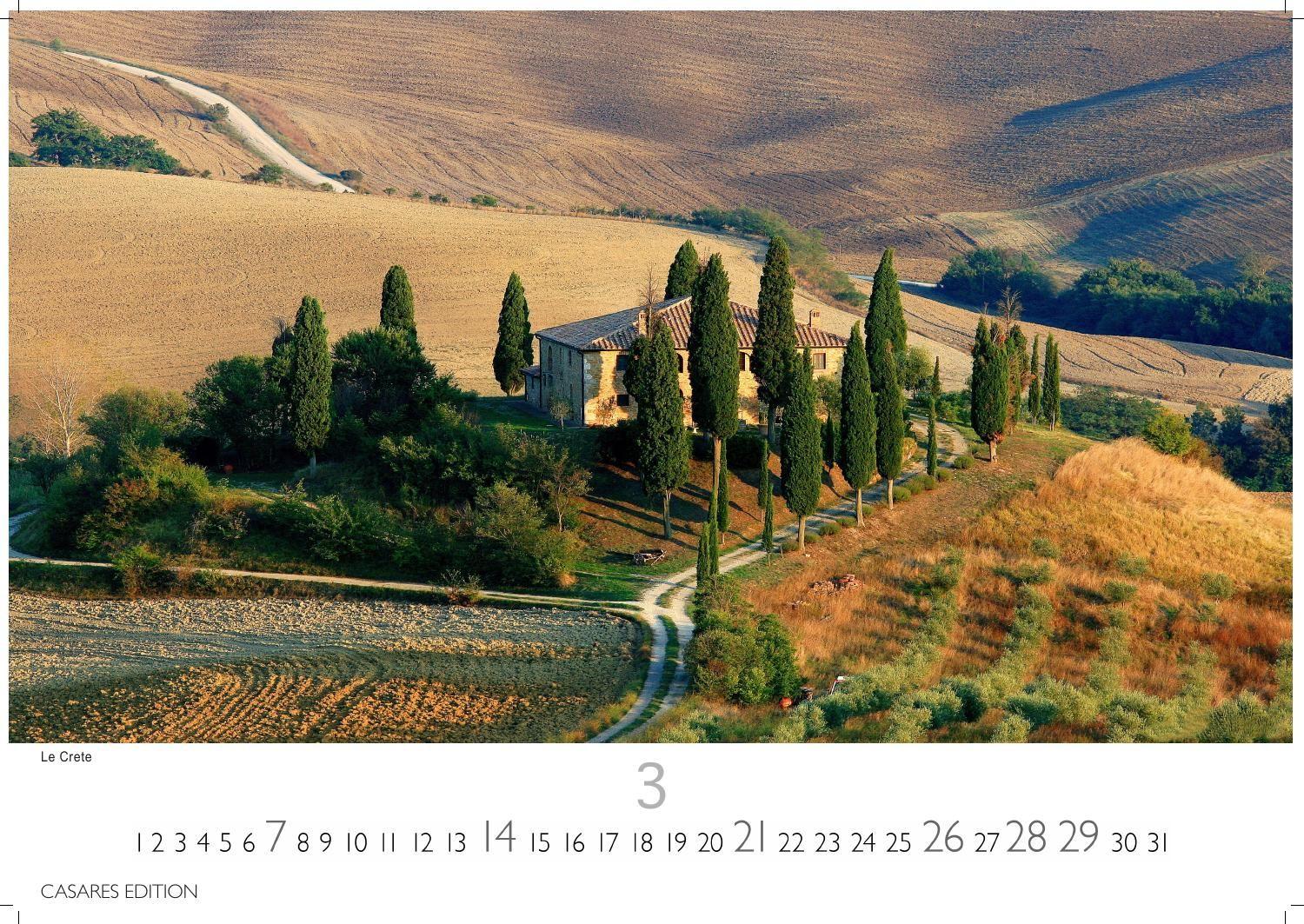 Beispielinhalt (Bild) Toskana Kalender 2027 - Wandkalender | Fotokalender Italien 24x35 cm - mit malerischen Fotos der Toskana- Italien