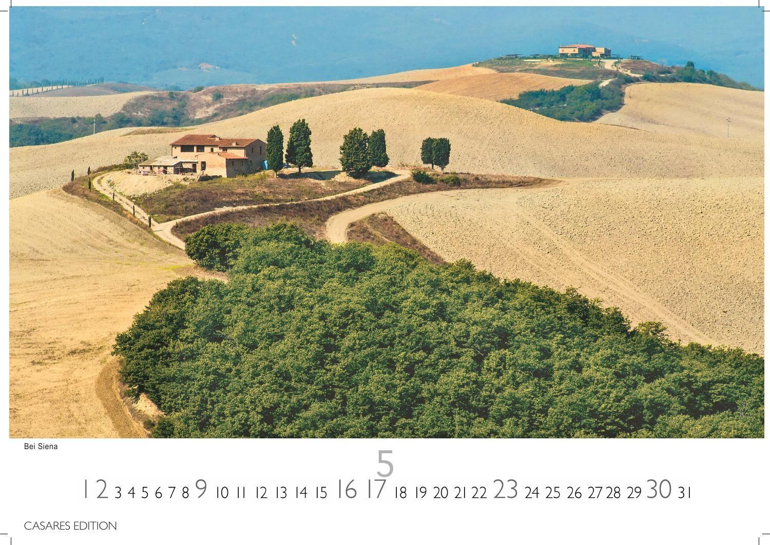 Beispielinhalt (Bild) Toskana Kalender 2027 - Wandkalender | Fotokalender Italien 24x35 cm - mit malerischen Fotos der Toskana- Italien