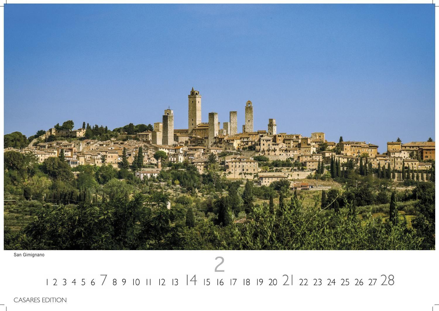 Beispielinhalt (Bild) Toskana Kalender 2027 - Wandkalender | Fotokalender Italien 24x35 cm - mit malerischen Fotos der Toskana- Italien