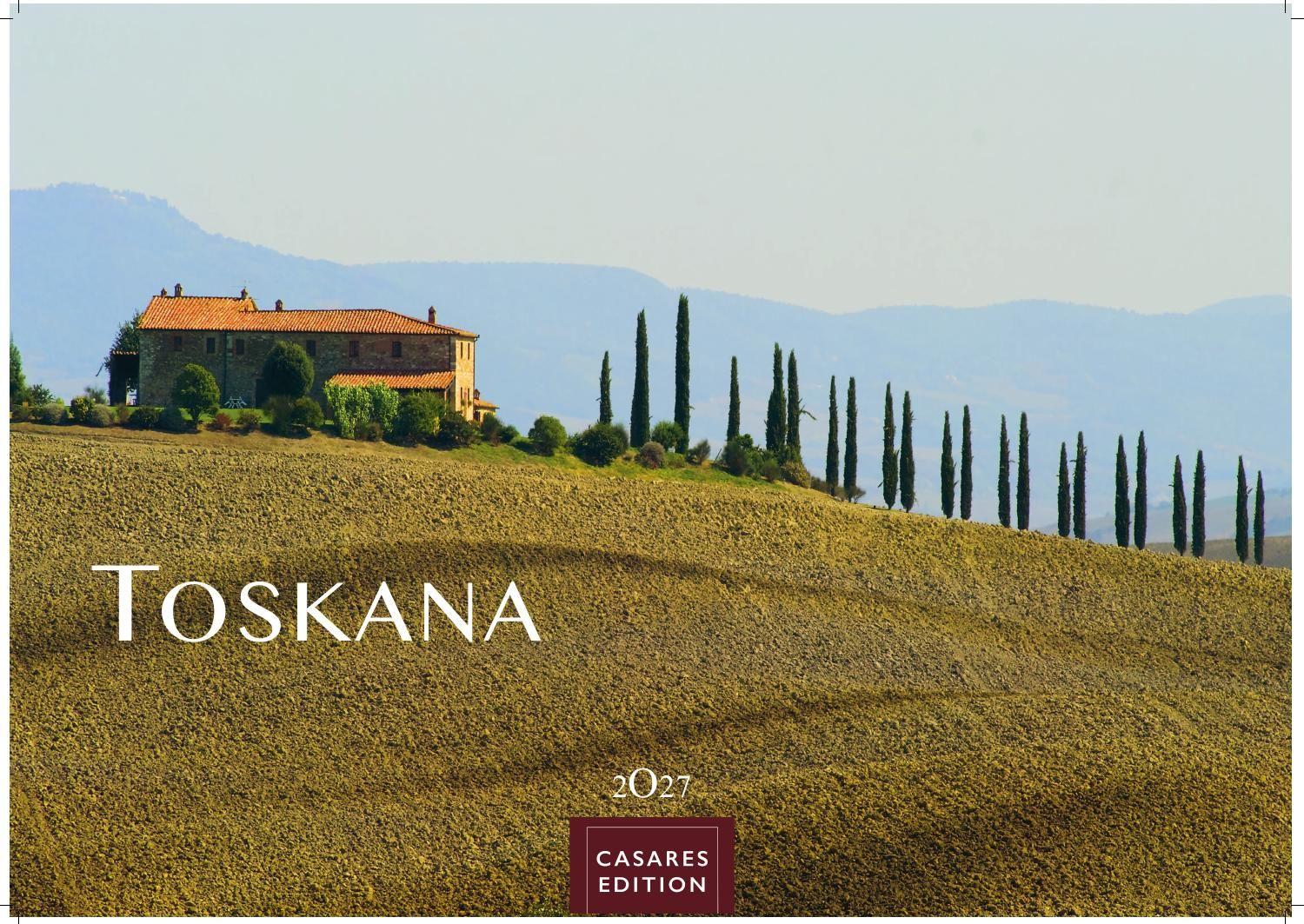 Vorderes Coverbild Toskana Kalender 2027 - Wandkalender | Fotokalender Italien 24x35 cm - mit malerischen Fotos der Toskana- Italien