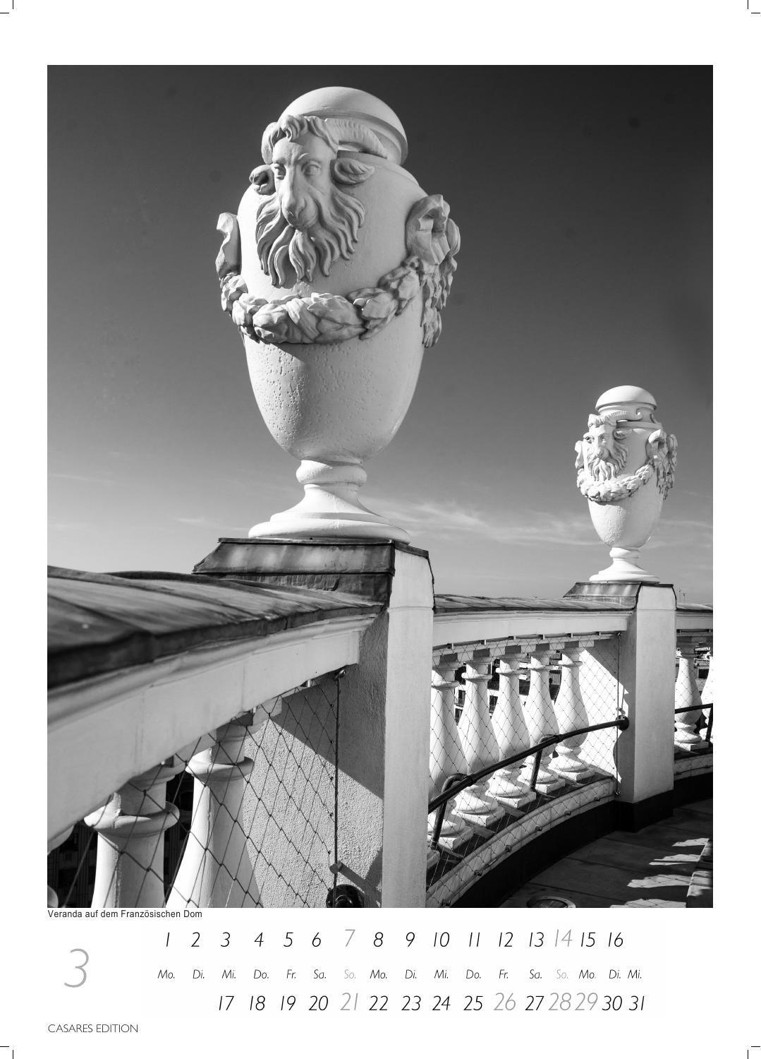 Beispielinhalt (Bild) Berlin schwarz-weiss Kalender 2027 - Wandkalender | Fotokalender Deutschland 59x42cm Grosses Format - Eleganter Schwarz-Weiß-Print mit beeindruckenden Berlin-Motiven