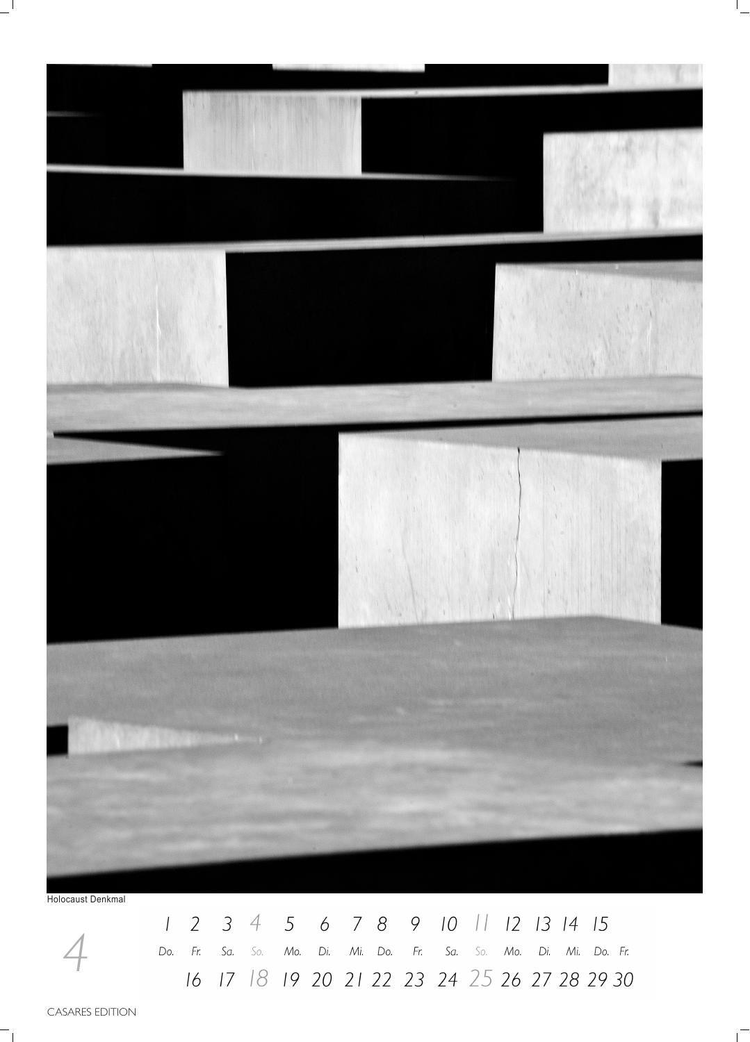 Beispielinhalt (Bild) Berlin schwarz-weiss Kalender 2027 - Wandkalender | Fotokalender Deutschland 59x42cm Grosses Format - Eleganter Schwarz-Weiß-Print mit beeindruckenden Berlin-Motiven