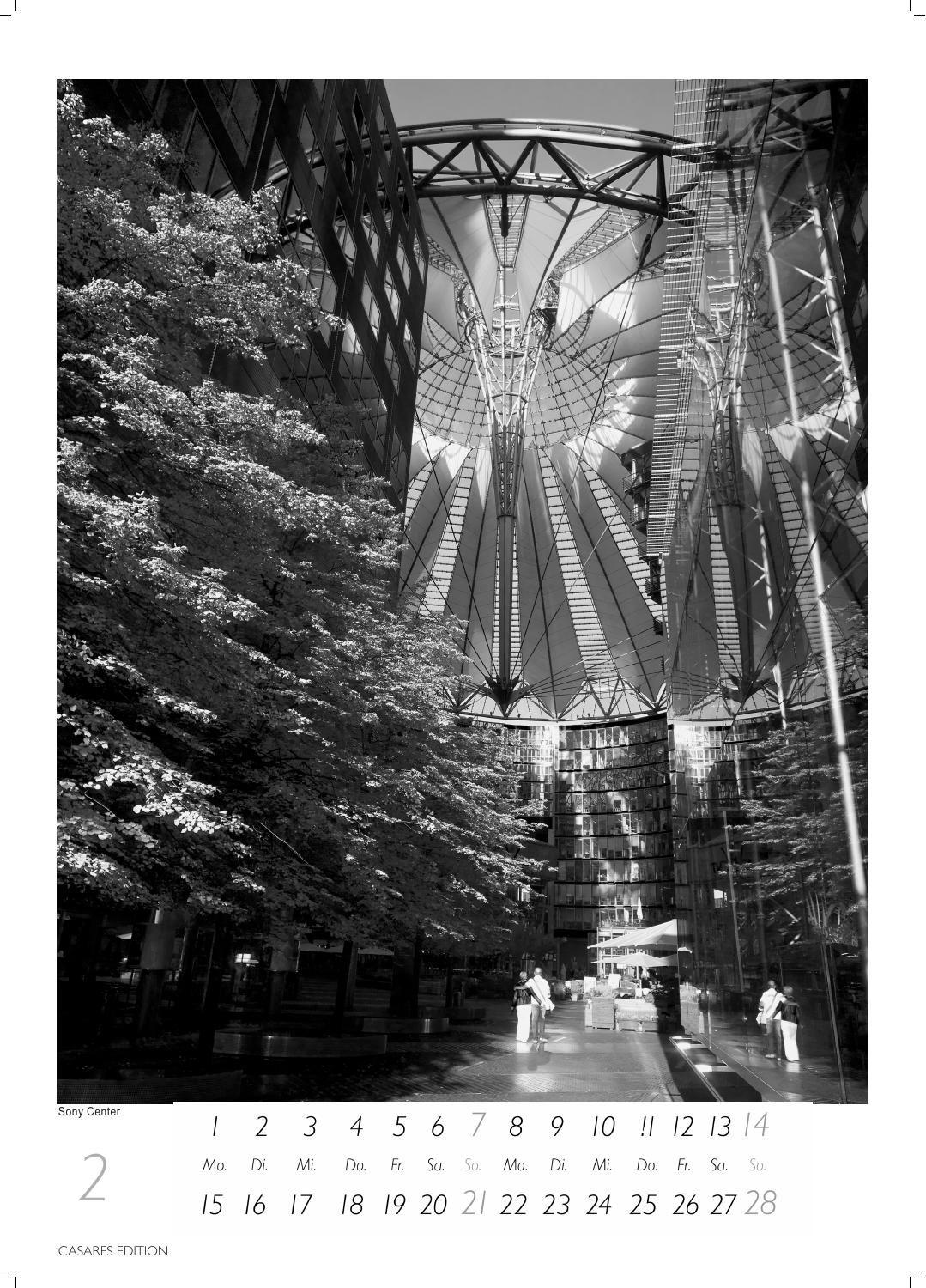 Beispielinhalt (Bild) Berlin schwarz-weiss Kalender 2027 - Wandkalender | Fotokalender Deutschland 59x42cm Grosses Format - Eleganter Schwarz-Weiß-Print mit beeindruckenden Berlin-Motiven