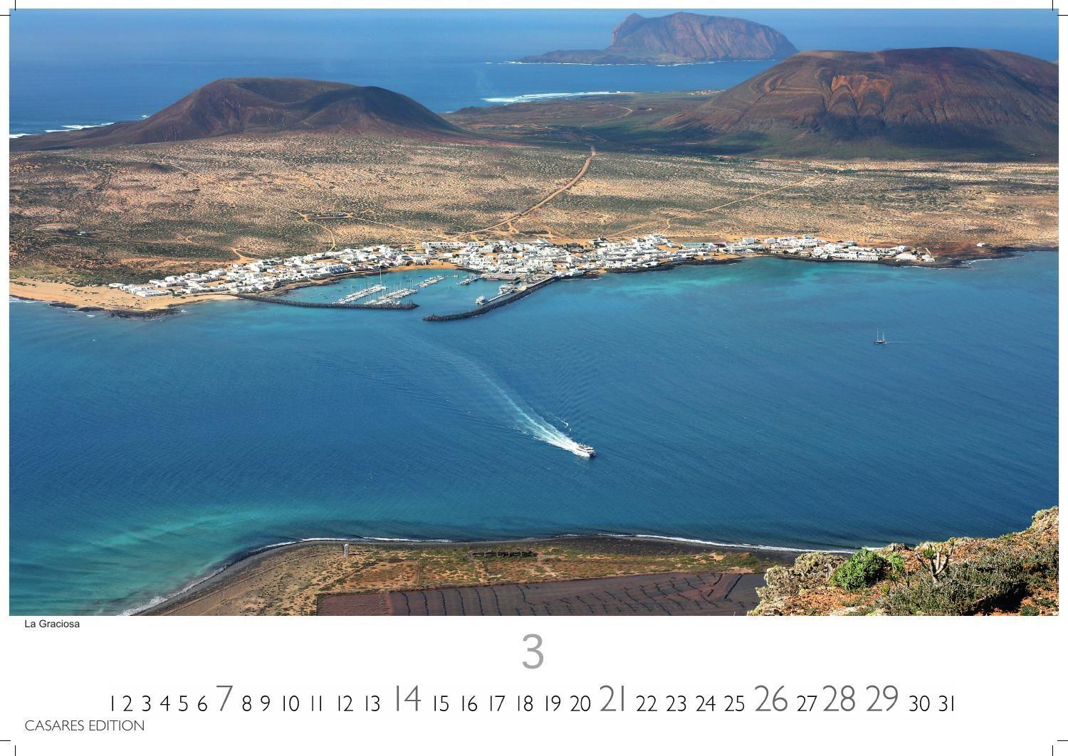 Beispielinhalt (Bild) Lanzarote Kalender 2027 - Wandkalender | Fotokalender Spanien 24x35 cm- - . mit beeindruckenden Bildern von Lanzarote