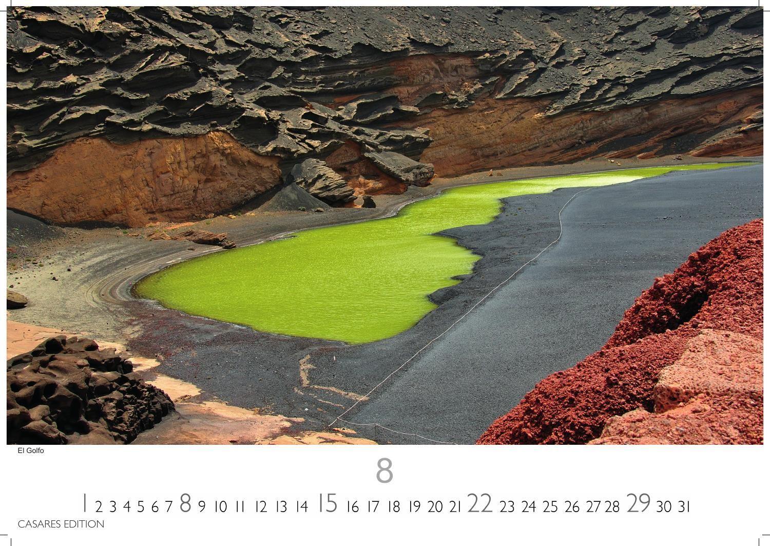 Beispielinhalt (Bild) Lanzarote Kalender 2027 - Wandkalender | Fotokalender Spanien 24x35 cm- - . mit beeindruckenden Bildern von Lanzarote