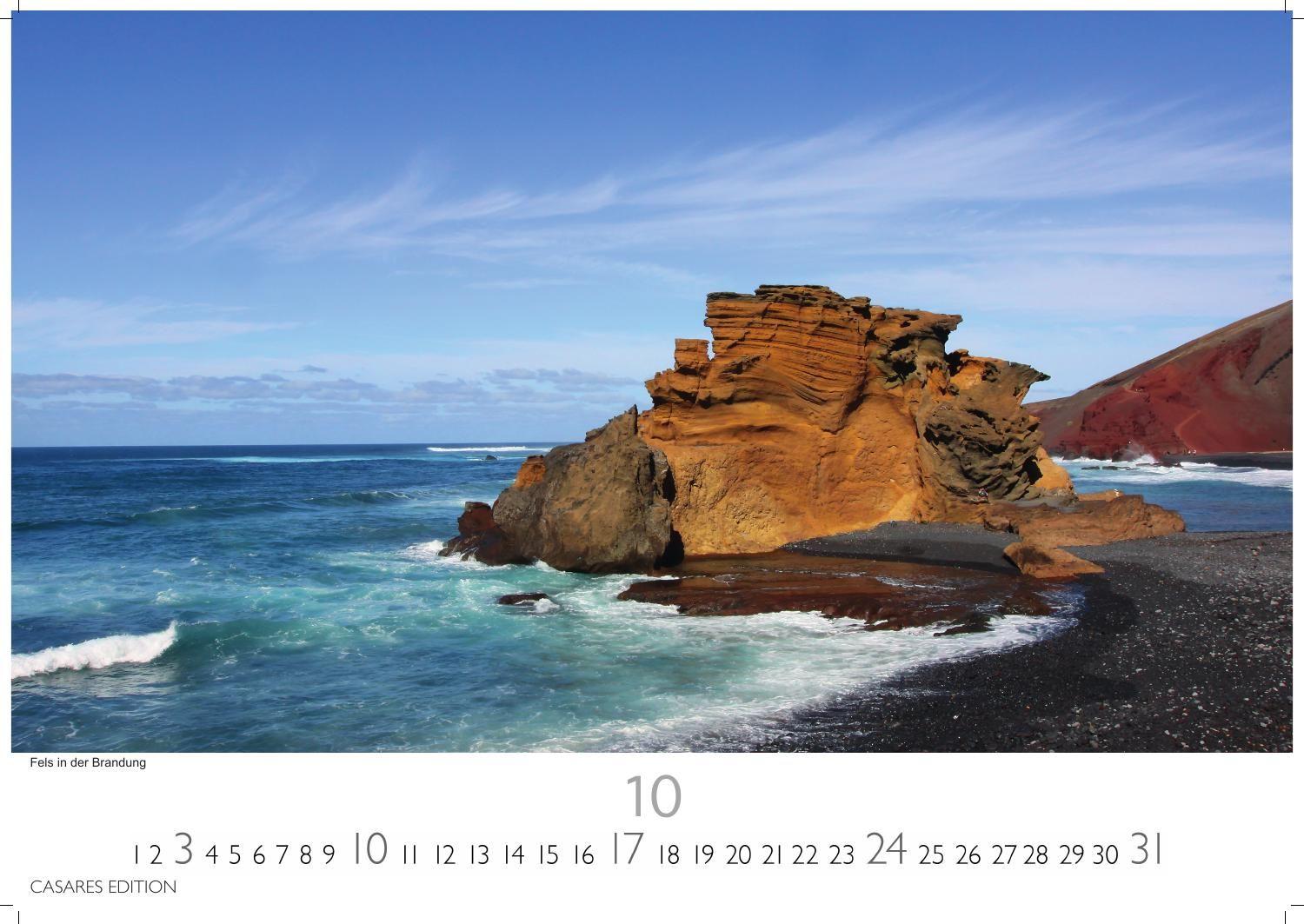 Beispielinhalt (Bild) Lanzarote Kalender 2027 - Wandkalender | Fotokalender Spanien 24x35 cm- - . mit beeindruckenden Bildern von Lanzarote