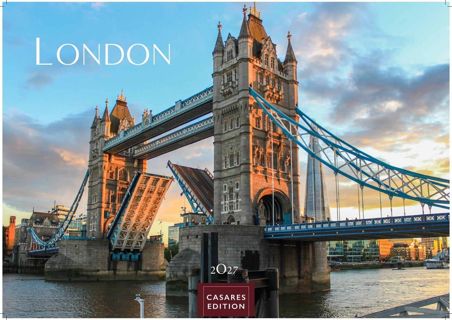 Vorderes Coverbild London Kalender 2027 - Wandkalender | Fotokalender England 24x35cm - Hochwertiger . mit Ansichten von Londons ikonischen Sehenswürdigkeiten