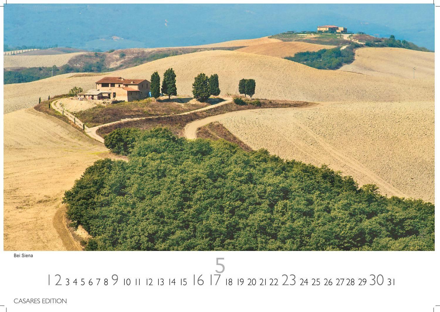 Beispielinhalt (Bild) Toskana Kalender 2027 - Wandkalender | Fotokalender Italien 35x50cm - mit malerischen Fotos der Toskana, Italien