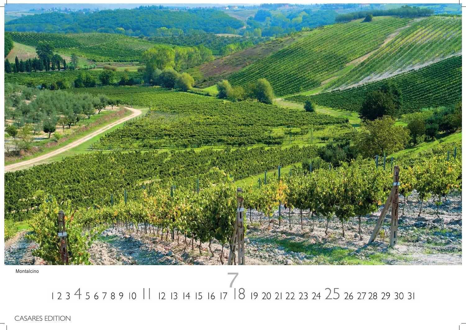 Beispielinhalt (Bild) Toskana Kalender 2027 - Wandkalender | Fotokalender Italien 35x50cm - mit malerischen Fotos der Toskana, Italien