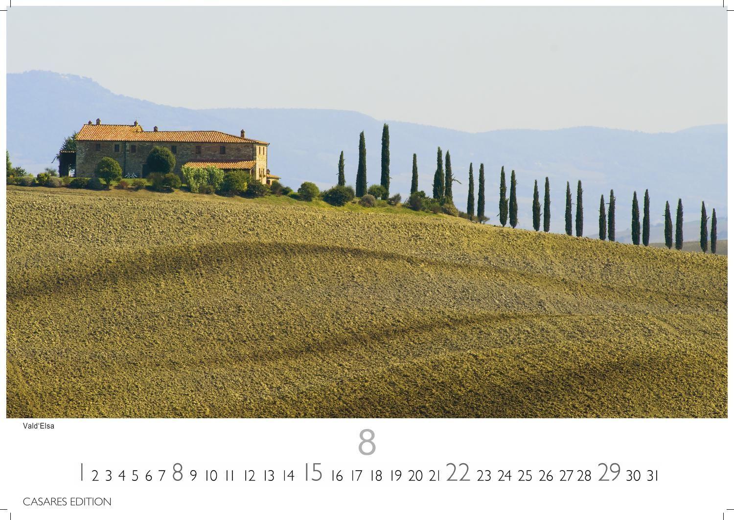 Beispielinhalt (Bild) Toskana Kalender 2027 - Wandkalender | Fotokalender Italien 35x50cm - mit malerischen Fotos der Toskana, Italien