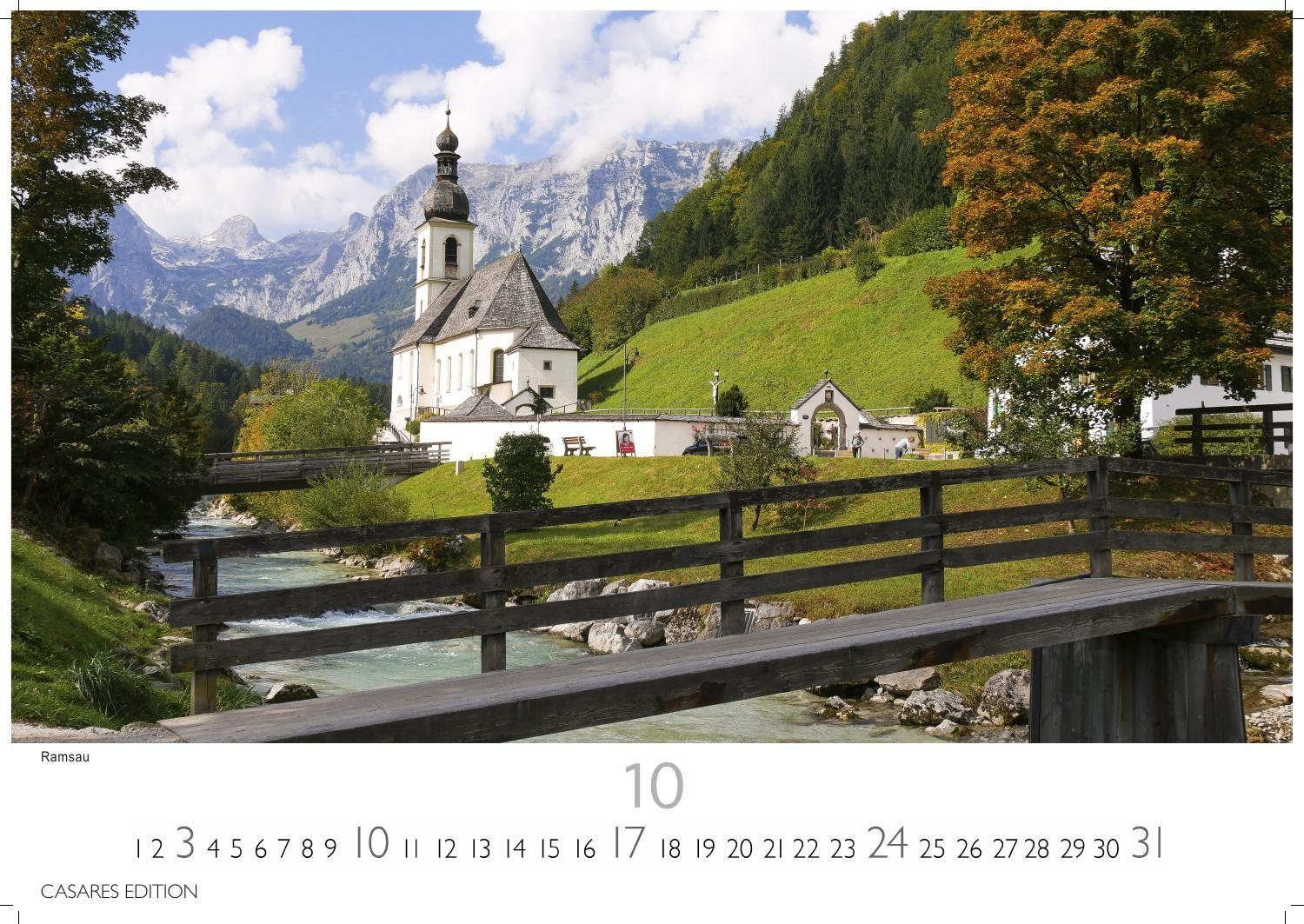Beispielinhalt (Bild) Oberbayern Kalender 2027 - Wandkalender | Fotokalender Deutschland 50x35cm - faszinierende Natur, Berge & Brauchtum, Alpenkalender
