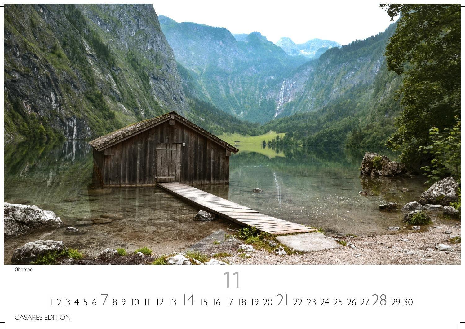 Beispielinhalt (Bild) Oberbayern Kalender 2027 - Wandkalender | Fotokalender Deutschland 50x35cm - faszinierende Natur, Berge & Brauchtum, Alpenkalender
