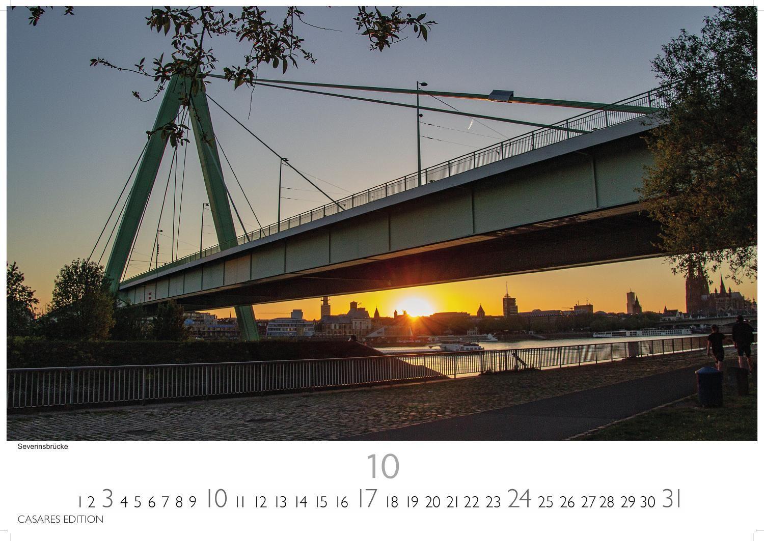 Beispielinhalt (Bild) Köln Kalender 2027 - Wandkalender | Fotokalender Deutschland 50x35cm - beeindruckende Fotos vom Dom, Rhein & Altstadt, großformatig, hochwertigl verarbeitet