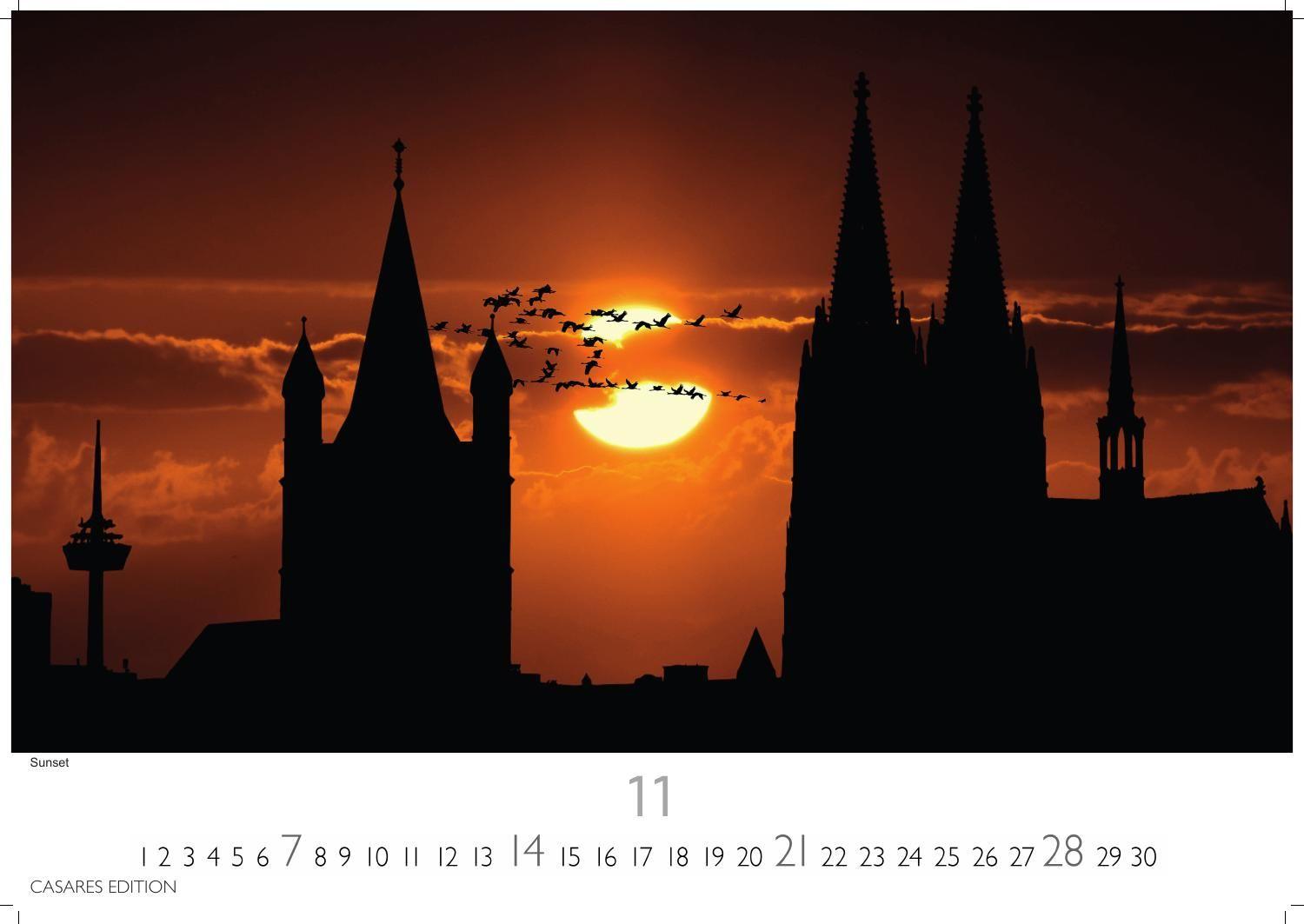 Beispielinhalt (Bild) Köln Kalender 2027 - Wandkalender | Fotokalender Deutschland 50x35cm - beeindruckende Fotos vom Dom, Rhein & Altstadt, großformatig, hochwertigl verarbeitet
