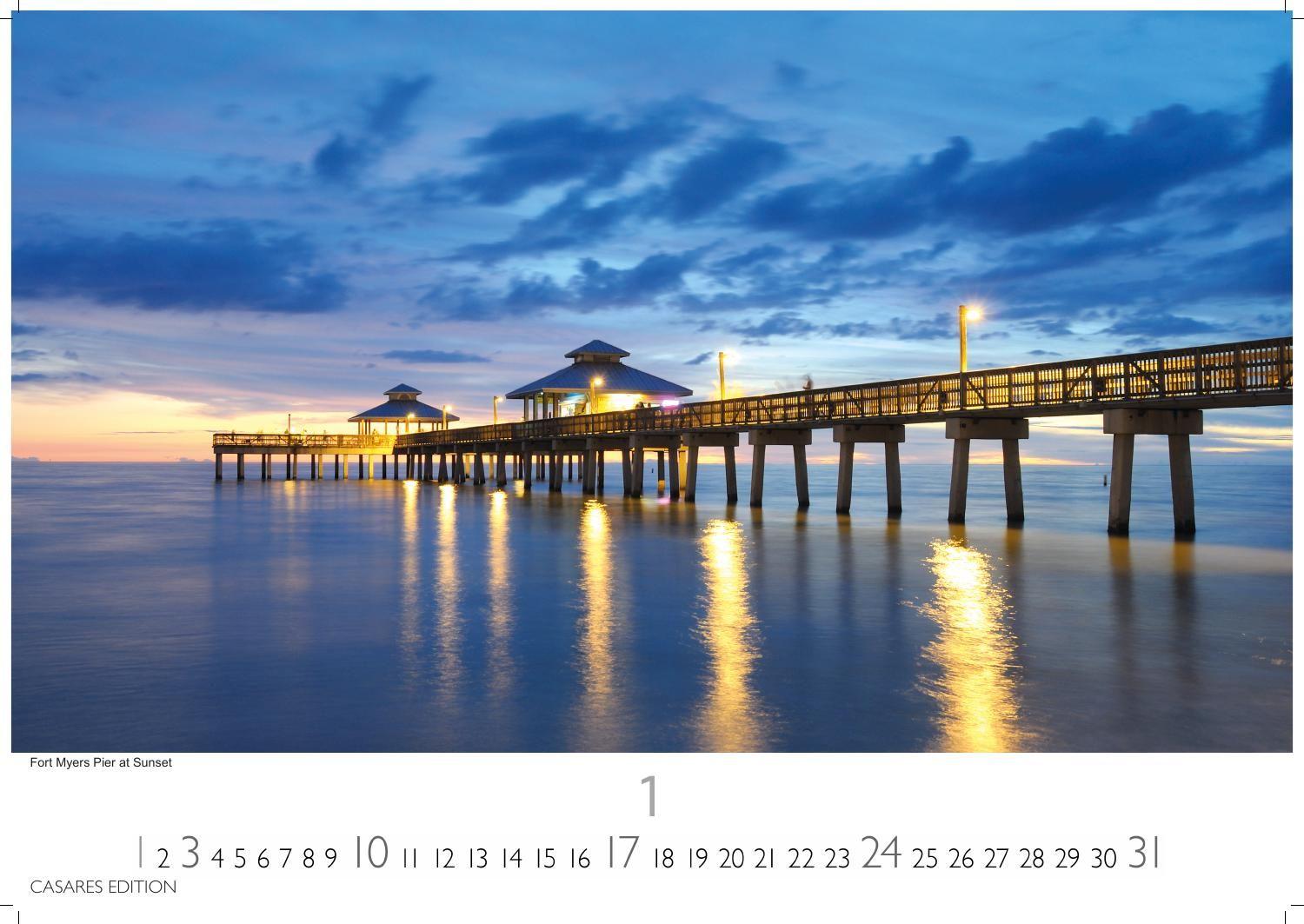 Beispielinhalt (Bild) Florida Kalender 2027 - Wandkalender | Fotokalender Nordamerika 24x35cm - Sonne, Palmen & Strände: Farbenfrohe Motive aus dem Sunshine State für deine Wanddeko