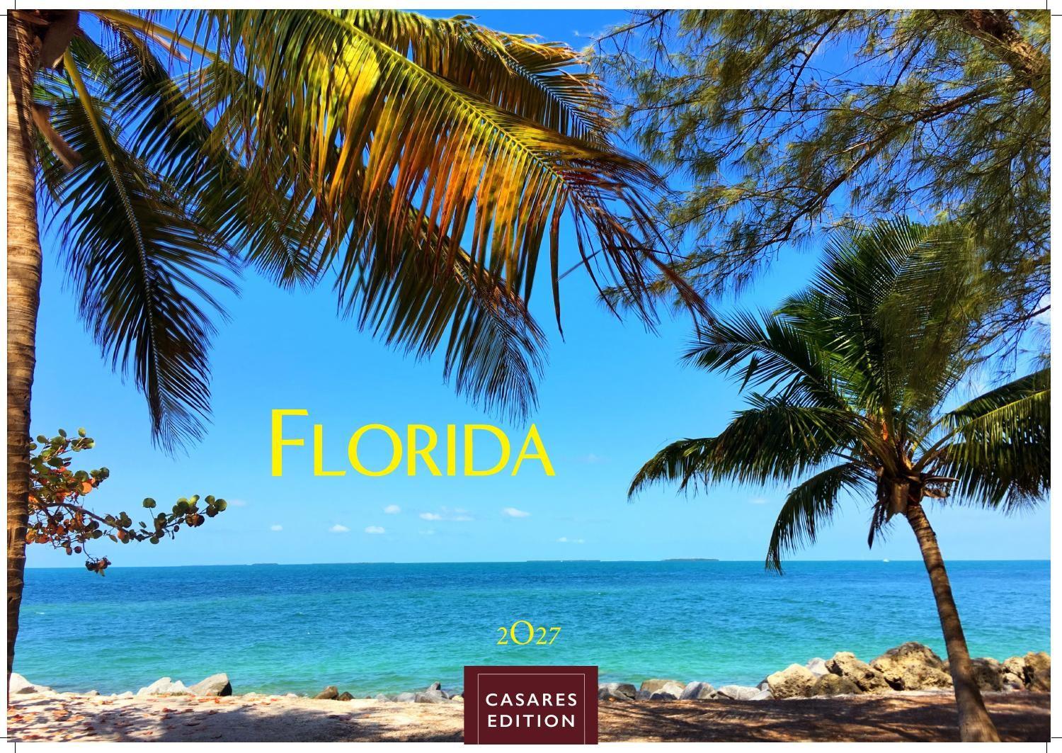 Vorderes Coverbild Florida Kalender 2027 - Wandkalender | Fotokalender Nordamerika 24x35cm - Sonne, Palmen & Strände: Farbenfrohe Motive aus dem Sunshine State für deine Wanddeko