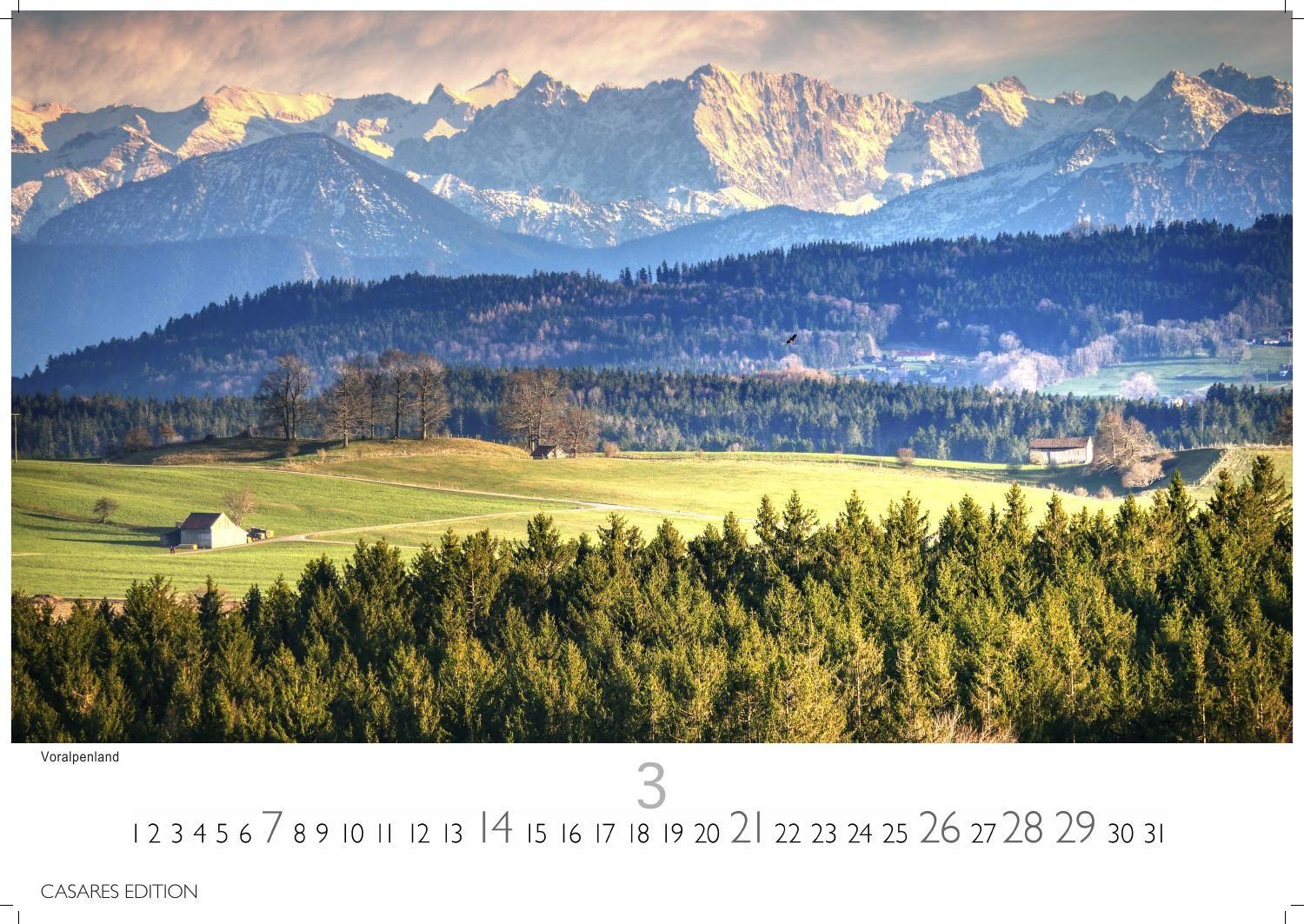 Beispielinhalt (Bild) Oberbayern Kalender 2027 - Wandkalender | Fotokalender Deutschland |Alpenkalender |24x35cm - faszinierende Natur, Berge & Brauchtum