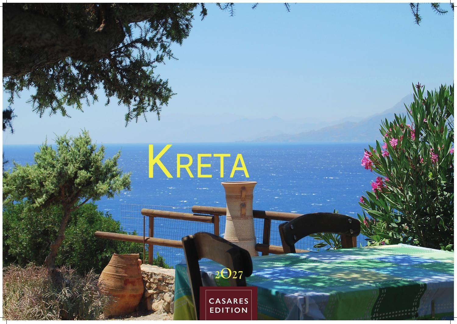 Vorderes Coverbild Kreta Kalender 2027 - Wandkalender | Fotokalender Griechenland 35x50cm - . mit 12 atemberaubenden Fotos von Kreta.