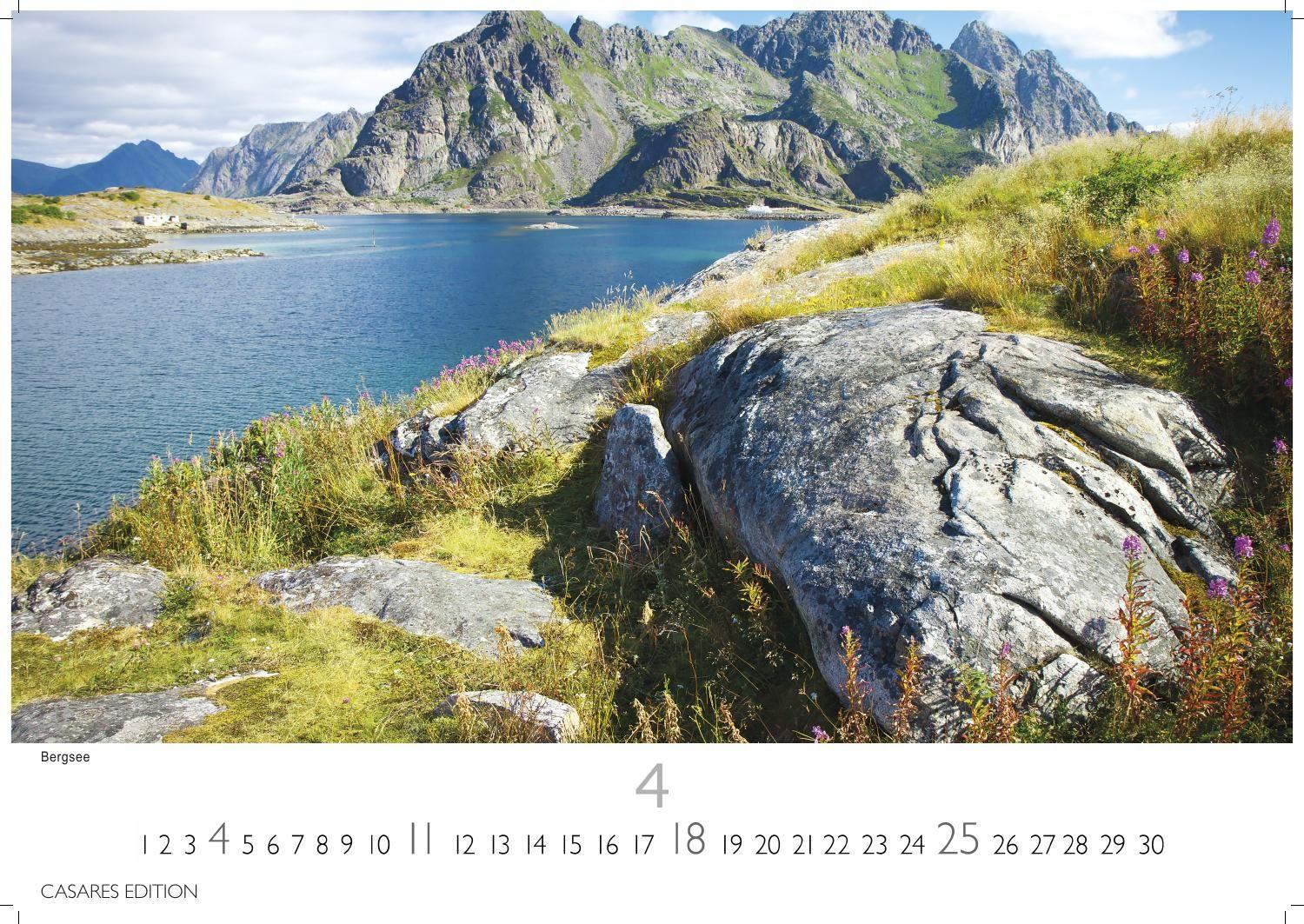 Beispielinhalt (Bild) Norwegen Kalender 2027 - Wandkalender | Fotokalender Nordeuropa 35x50cm Grosses Format - Mit 12 atemberaubenden Norwegen-Fotografien, die die Schönheit der norwegischen Natur festhalten